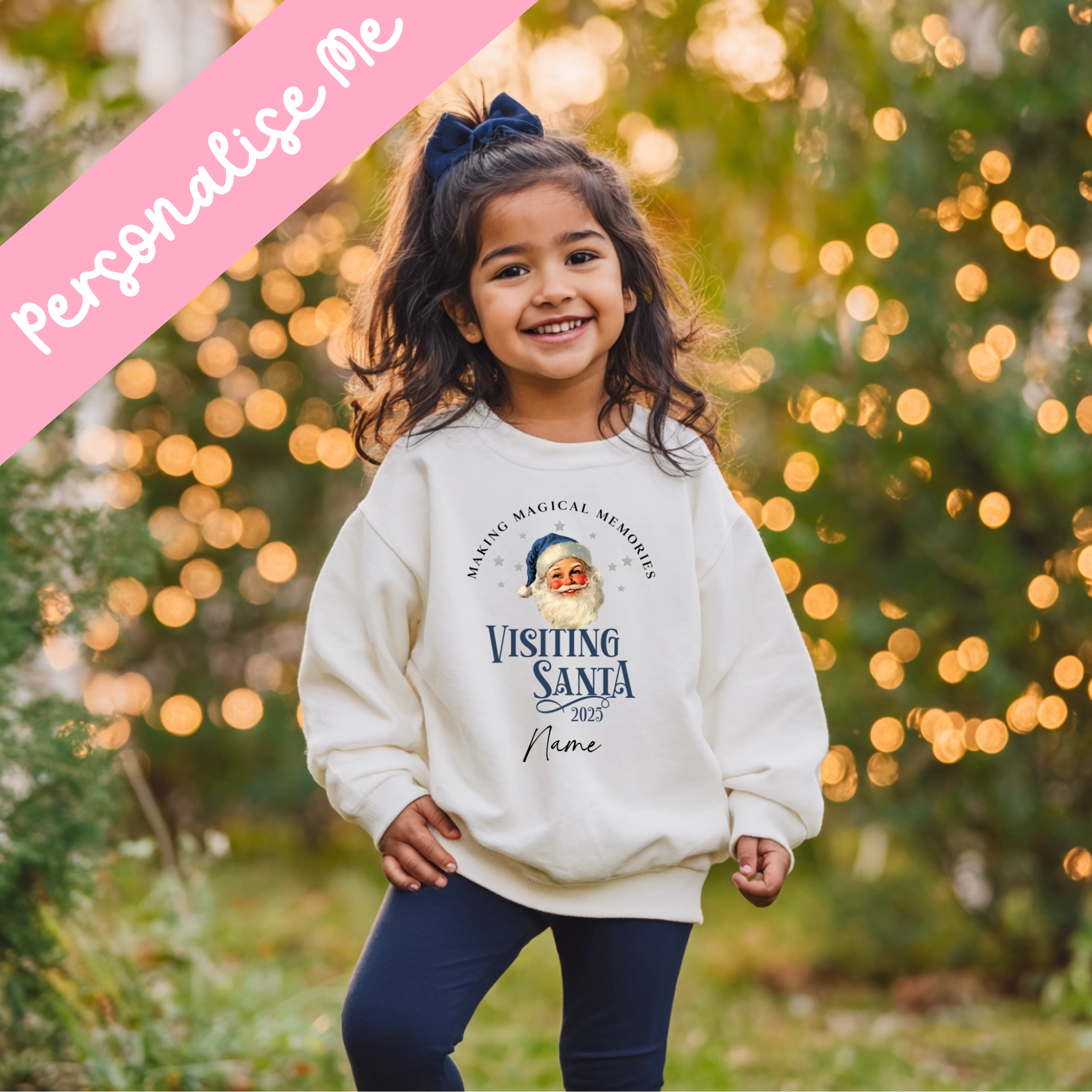 DTF - Visiting Santa Kids 2025 Navy Blue