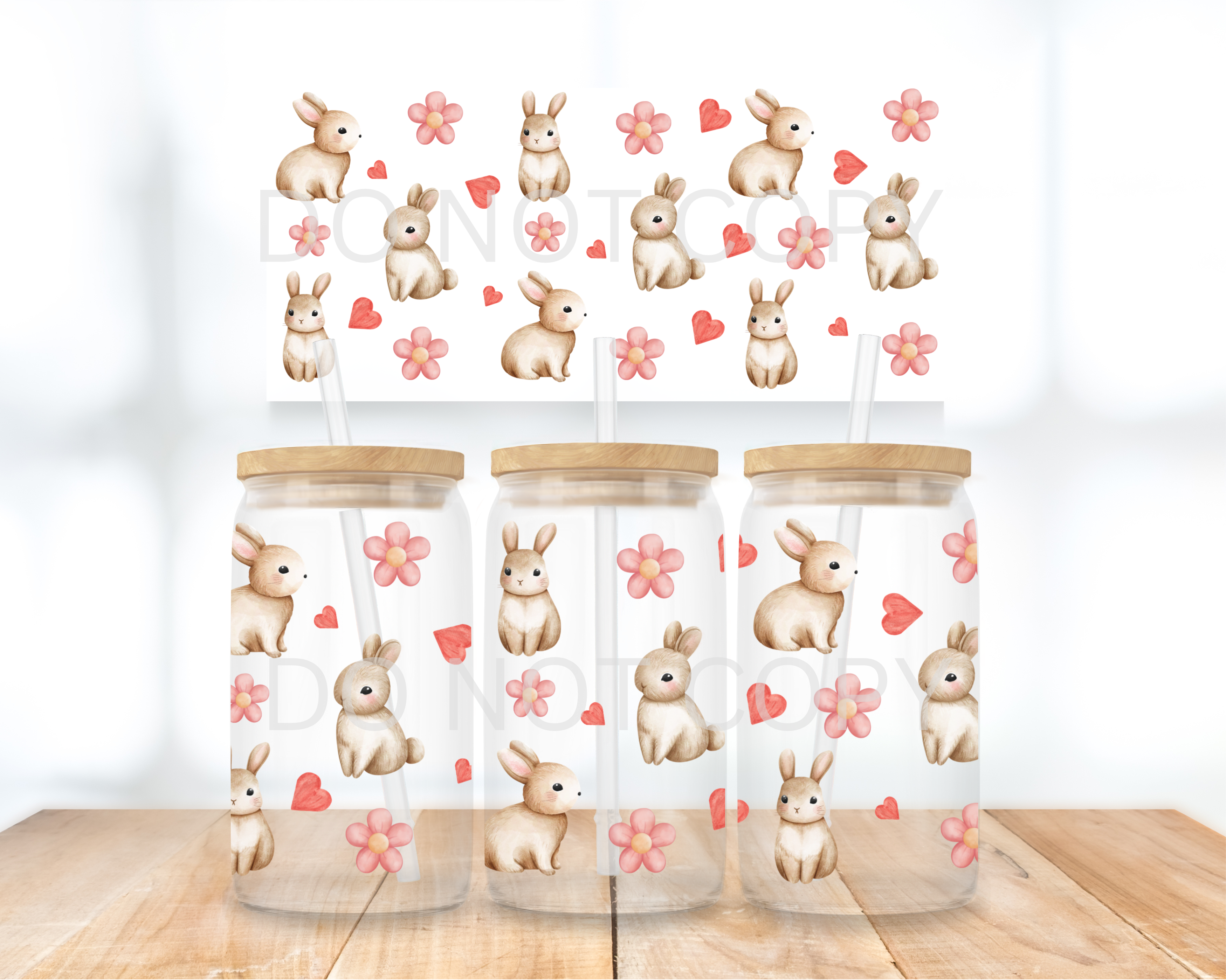 UVDTF - Bunnies, Flowers & Hearts