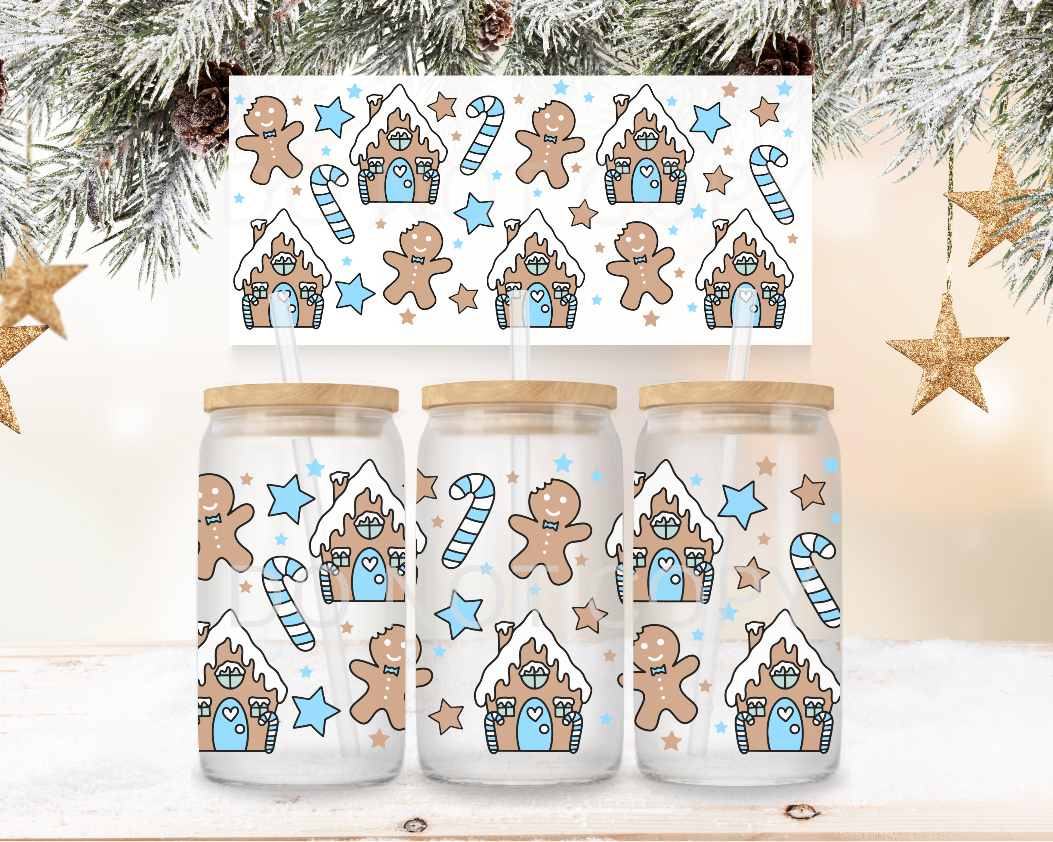 UVDTF - Gingerbread Blue