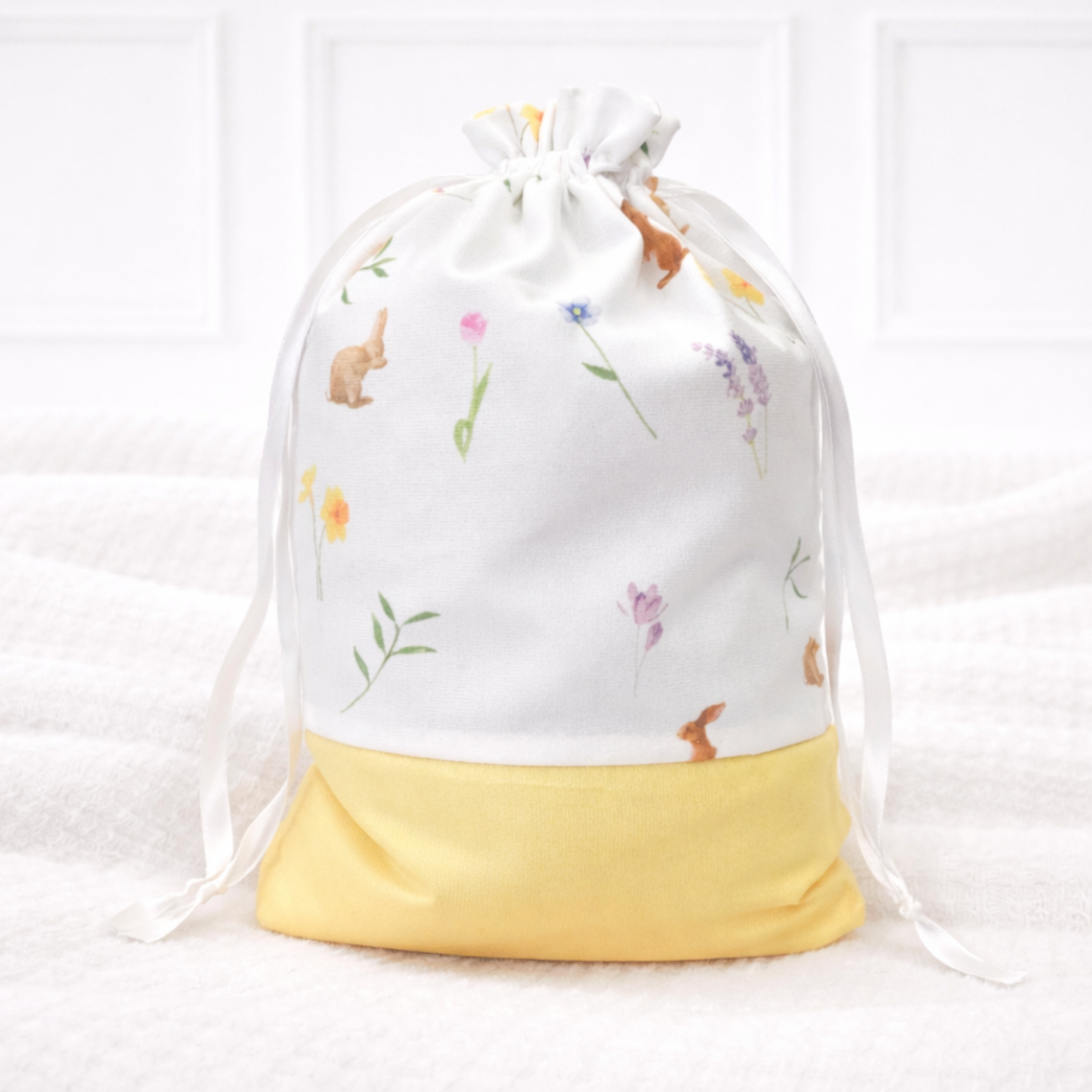 Bunny Pattern Easter Bag - Lemon