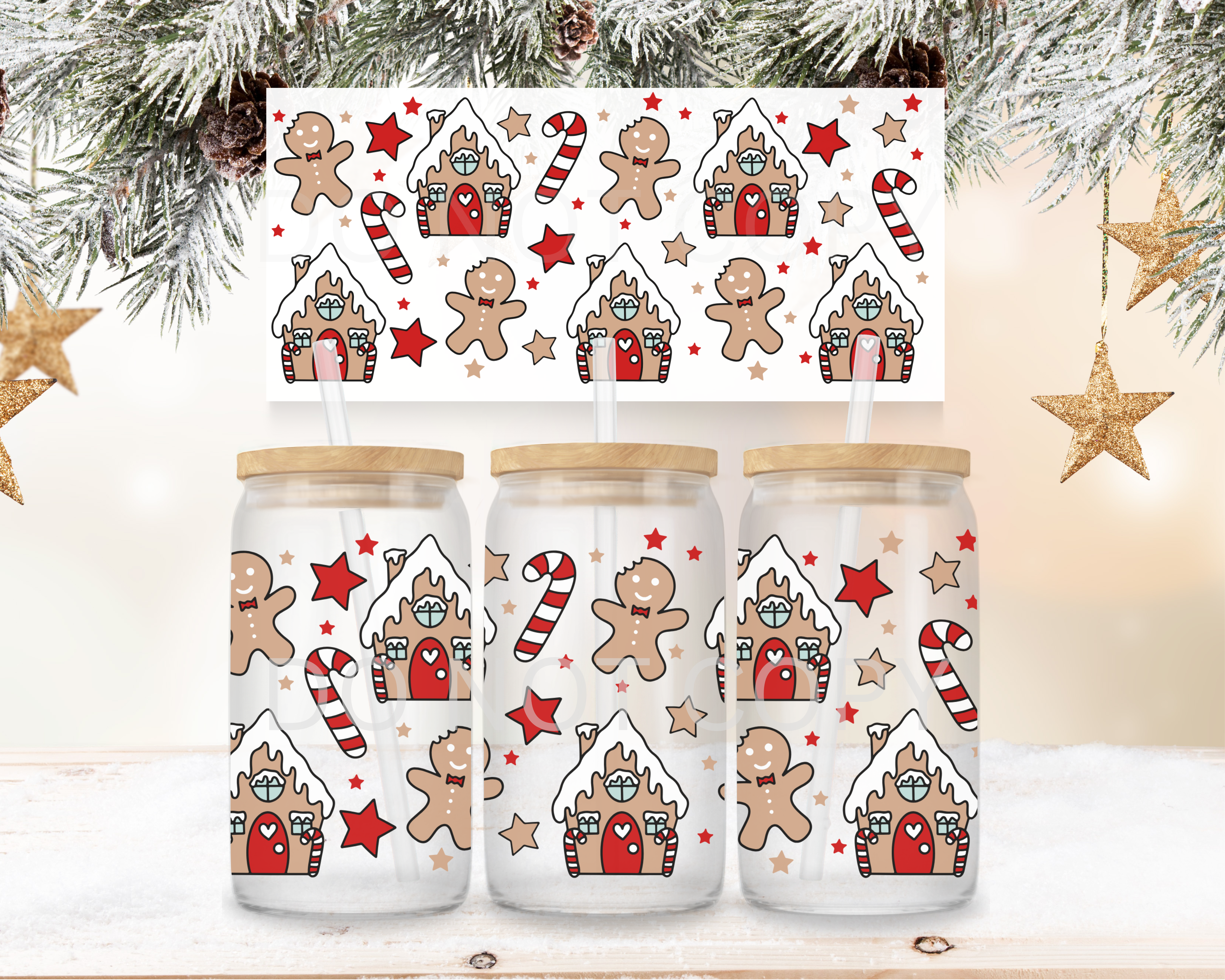 UVDTF - Gingerbread Red