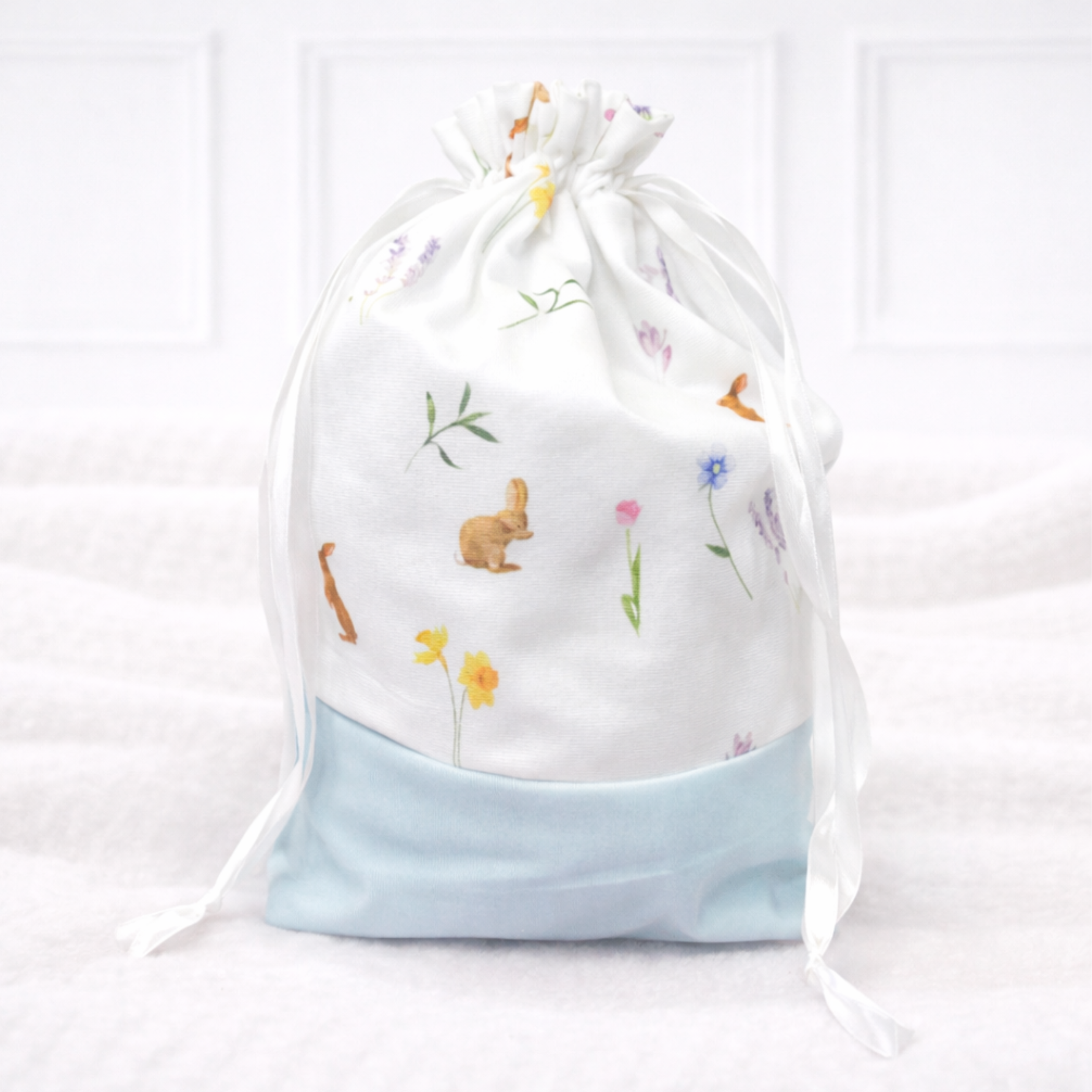 Bunny Pattern Easter Bag - Blue