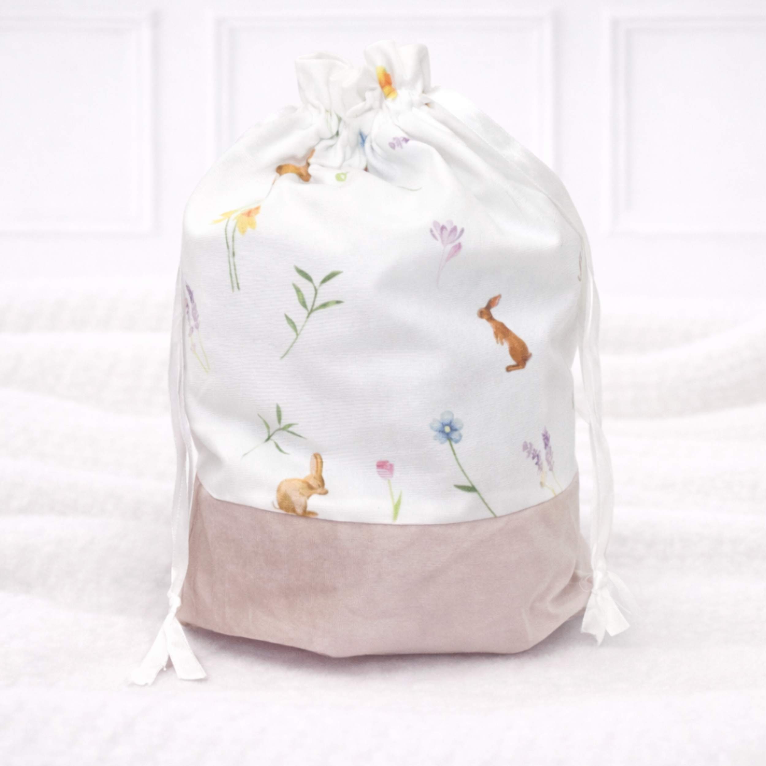 Bunny Pattern Easter Bag - Rose Gold