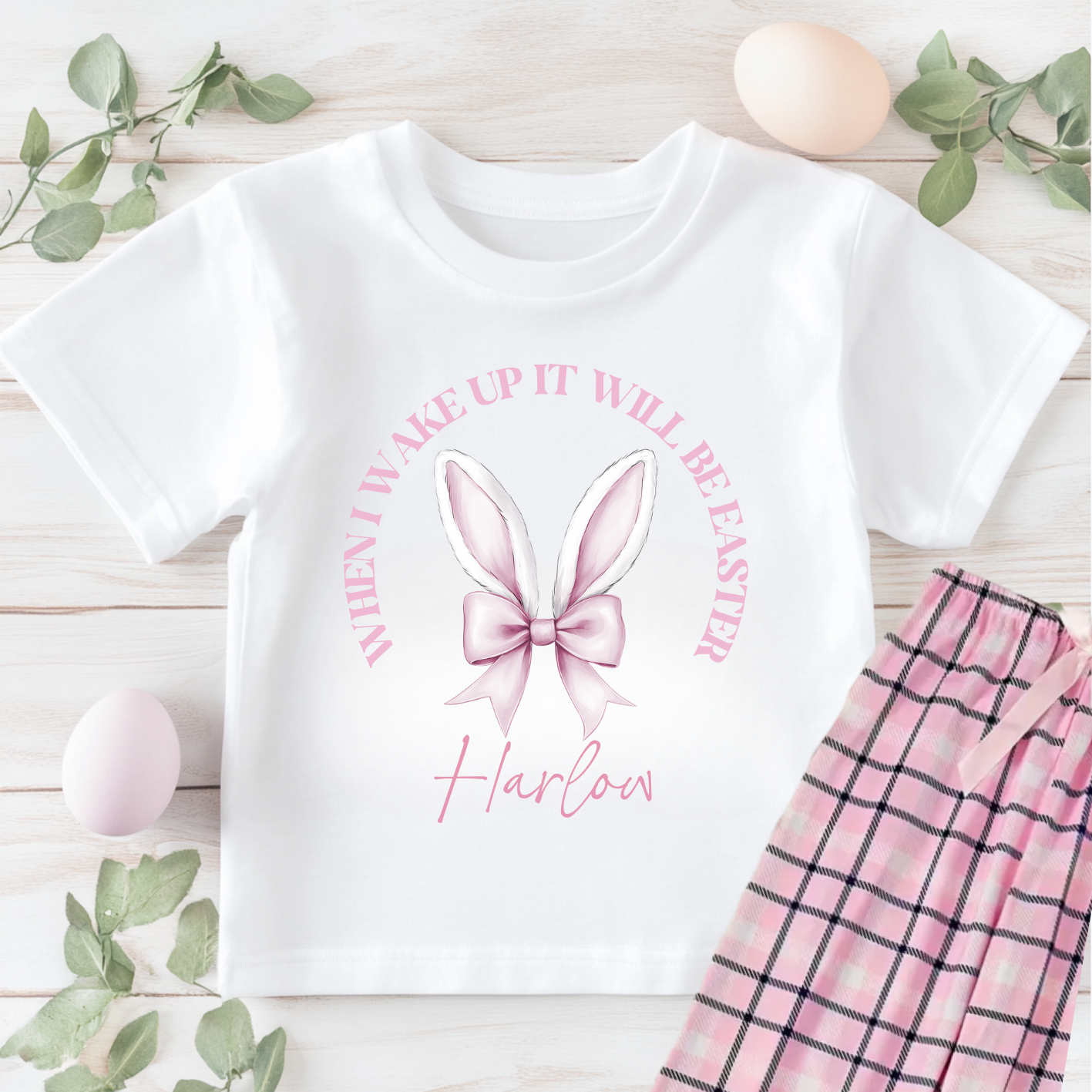 DTF Decal - When I Wake Up Easter Pink