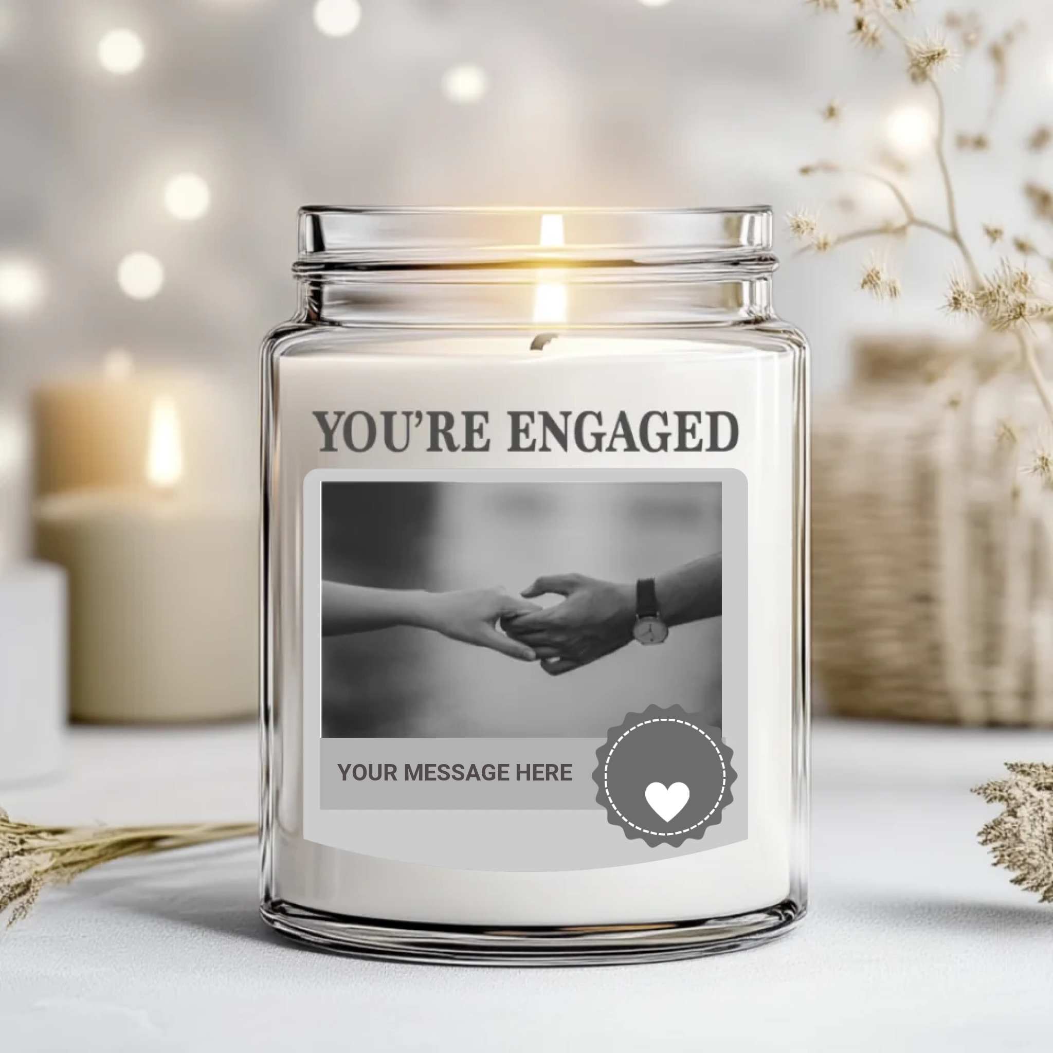 You're Engaged Candle Label