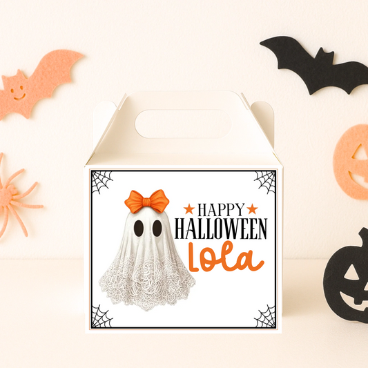 Orange Lace Ghost - Party Box Decal