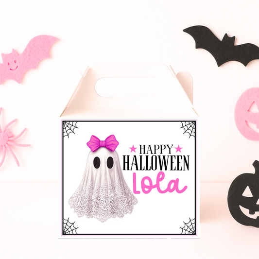 Pink Lace Ghost - Party Box Decal