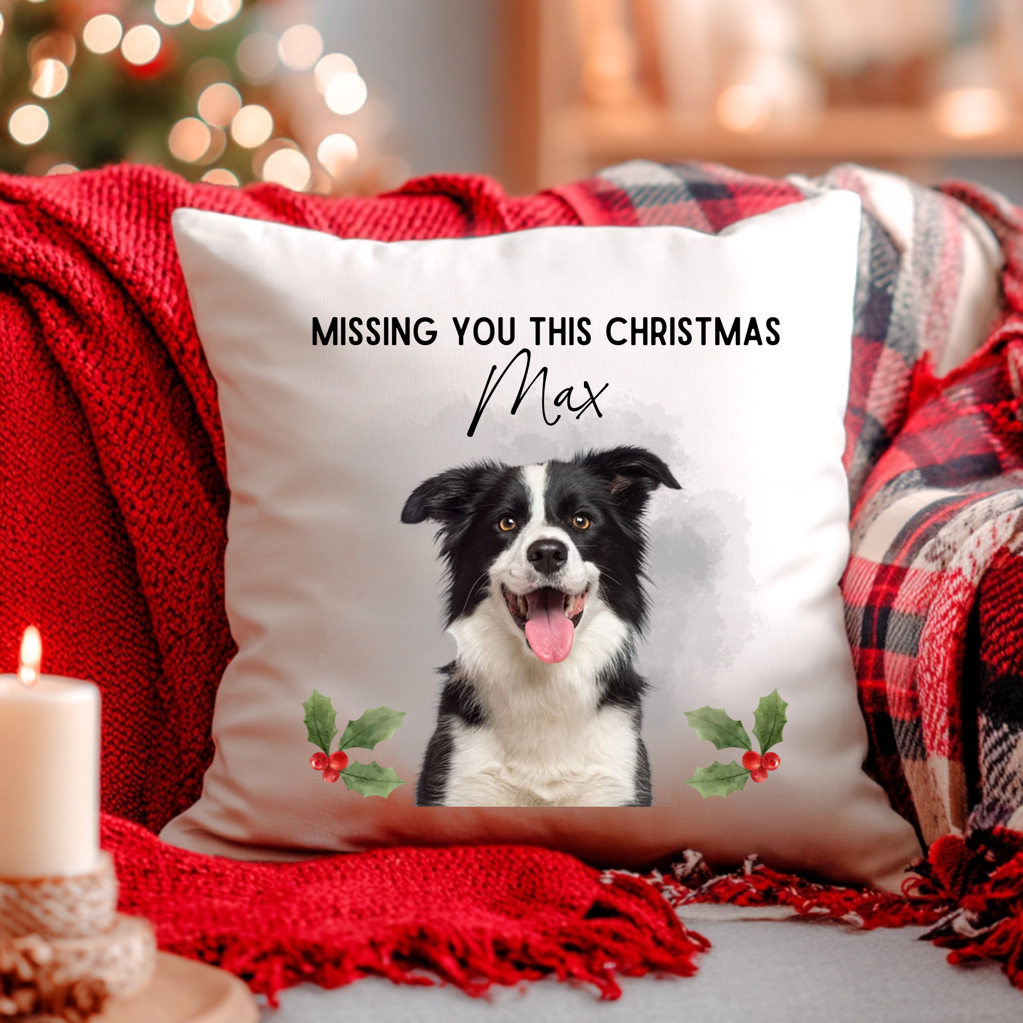 DTF Dog Photo Christmas
