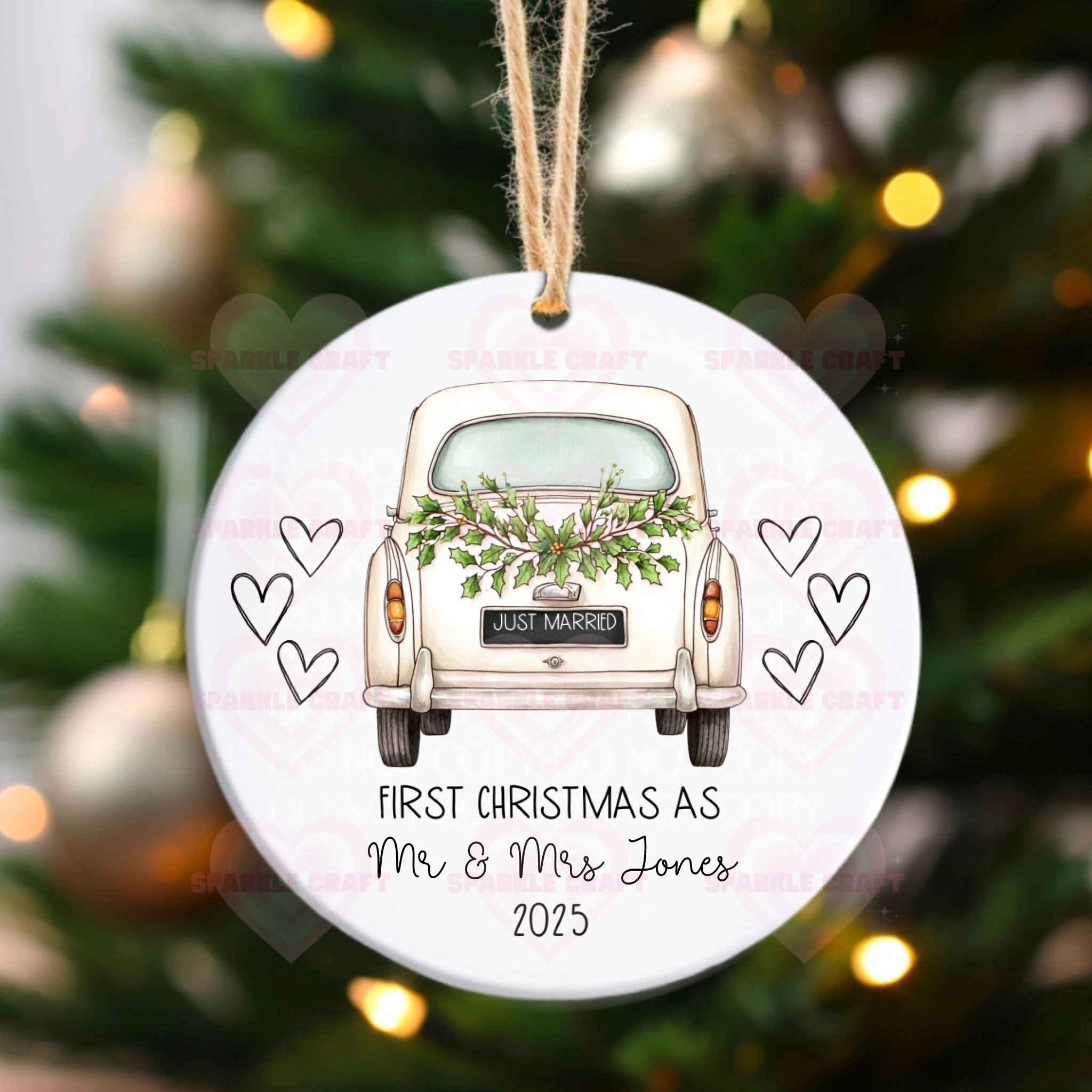 UVDTF - First Christmas As Mr & Mrs Car
