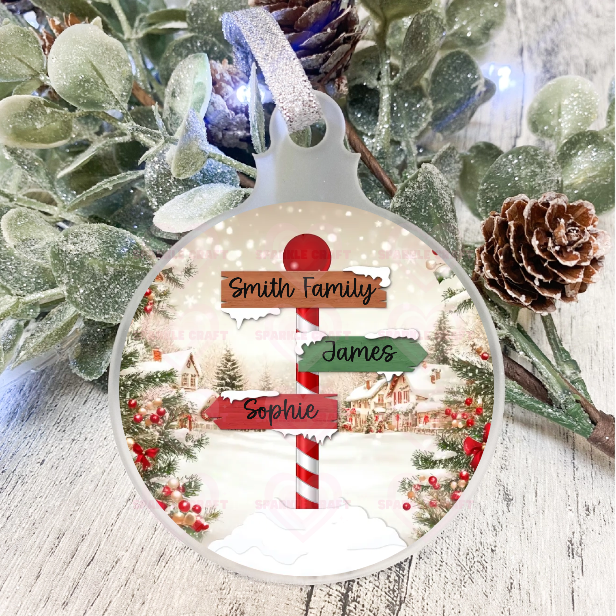 Family Pole -Bauble Decal