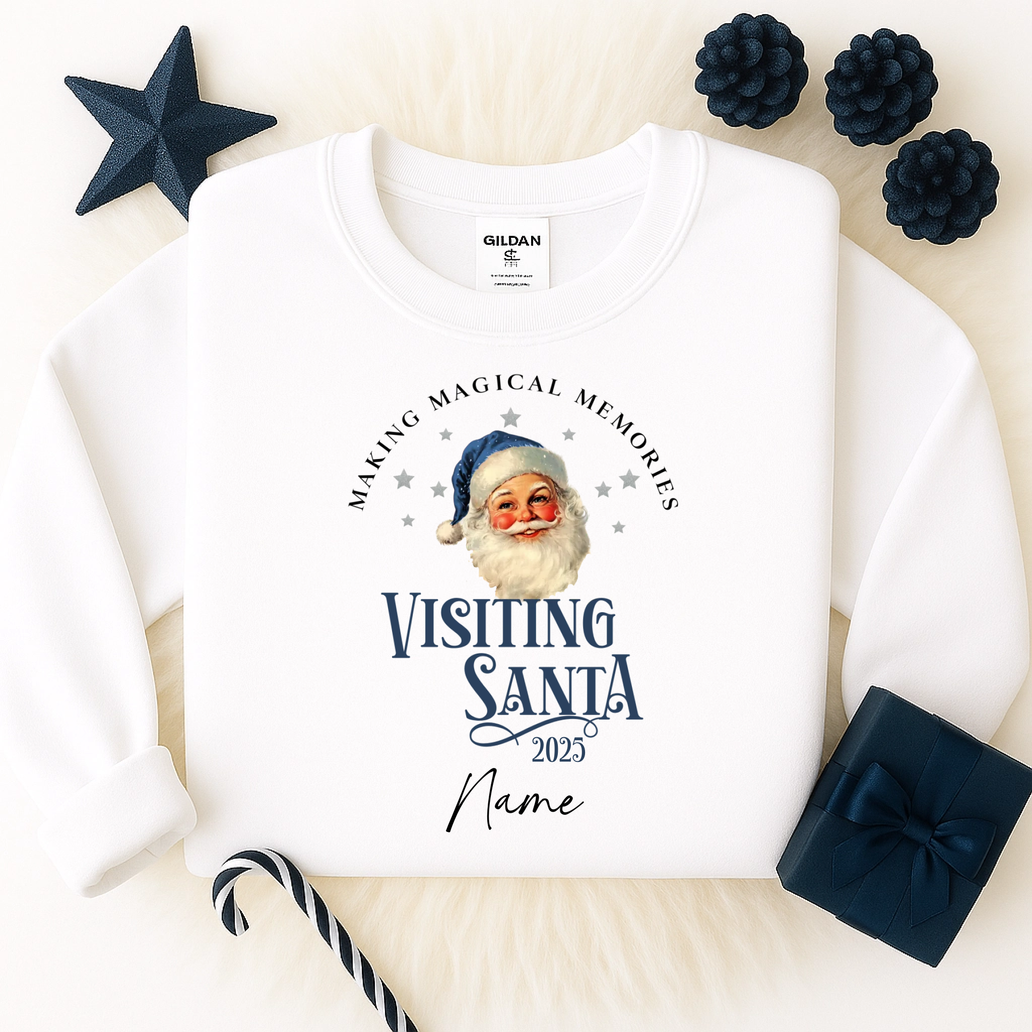 DTF - Visiting Santa Kids 2025 Navy Blue