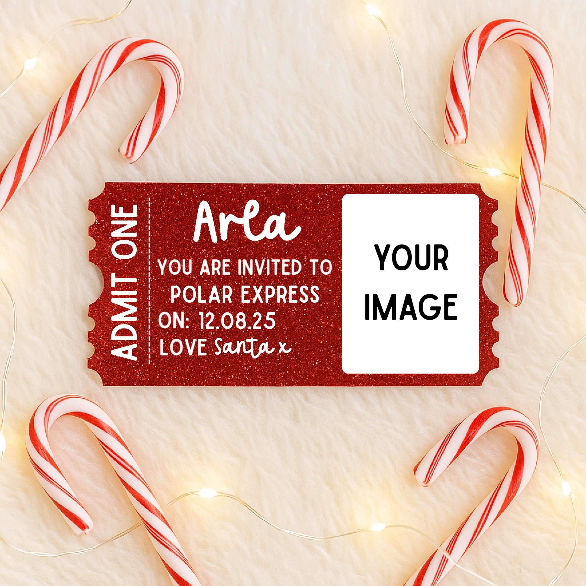 UVDTF - Christmas Ticket Upload your Own