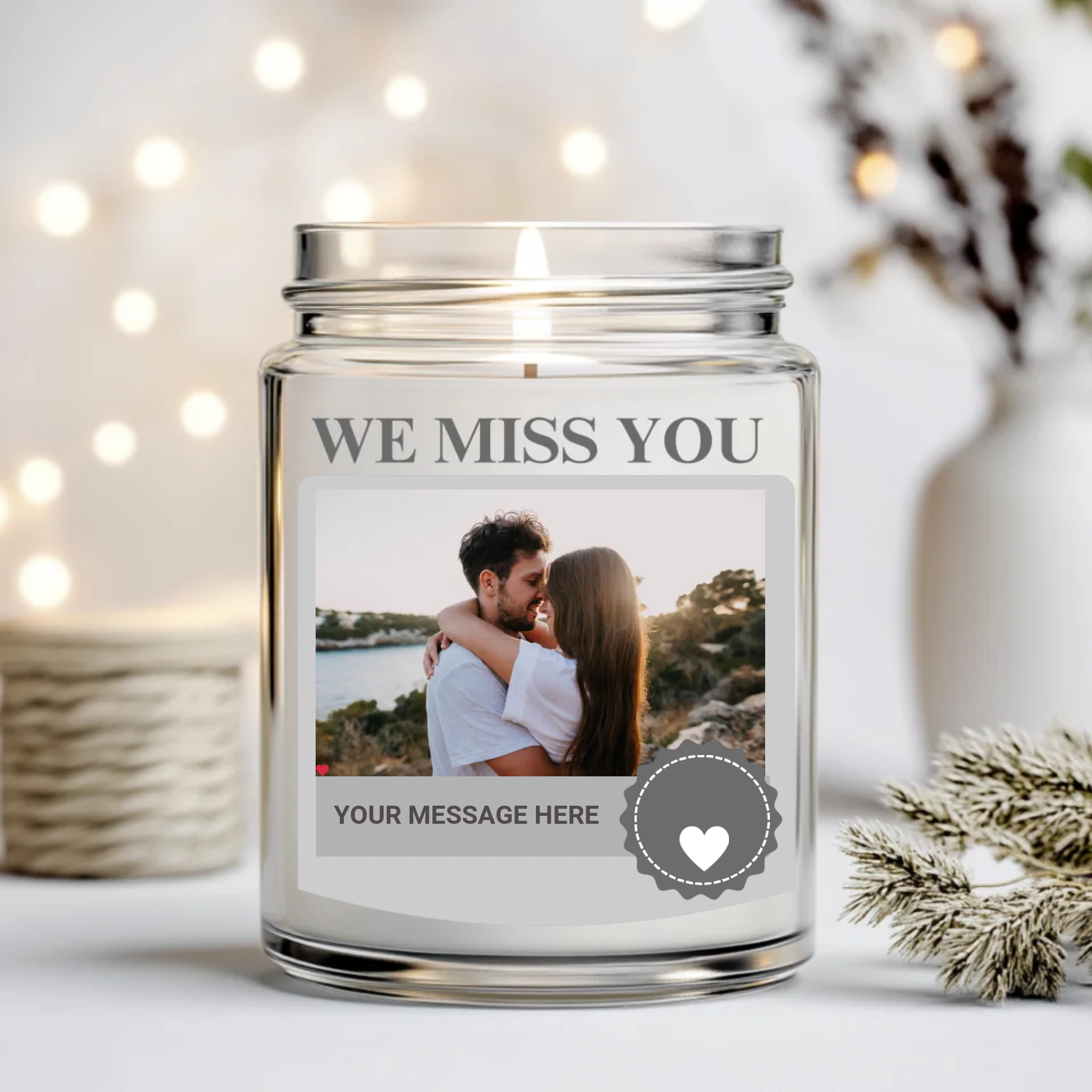 We Miss You Candle Label