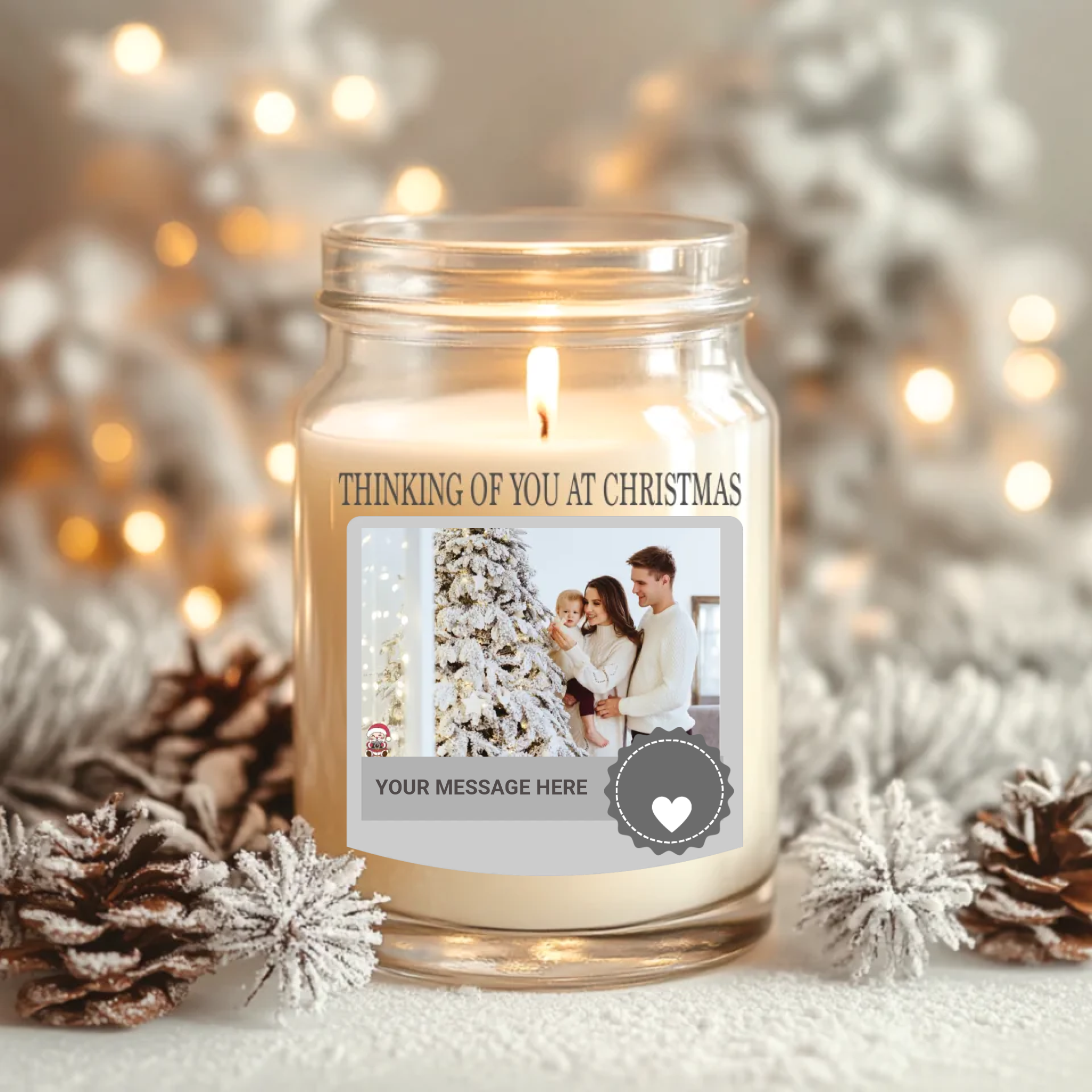 Thinking of You at Christmas Candle Label