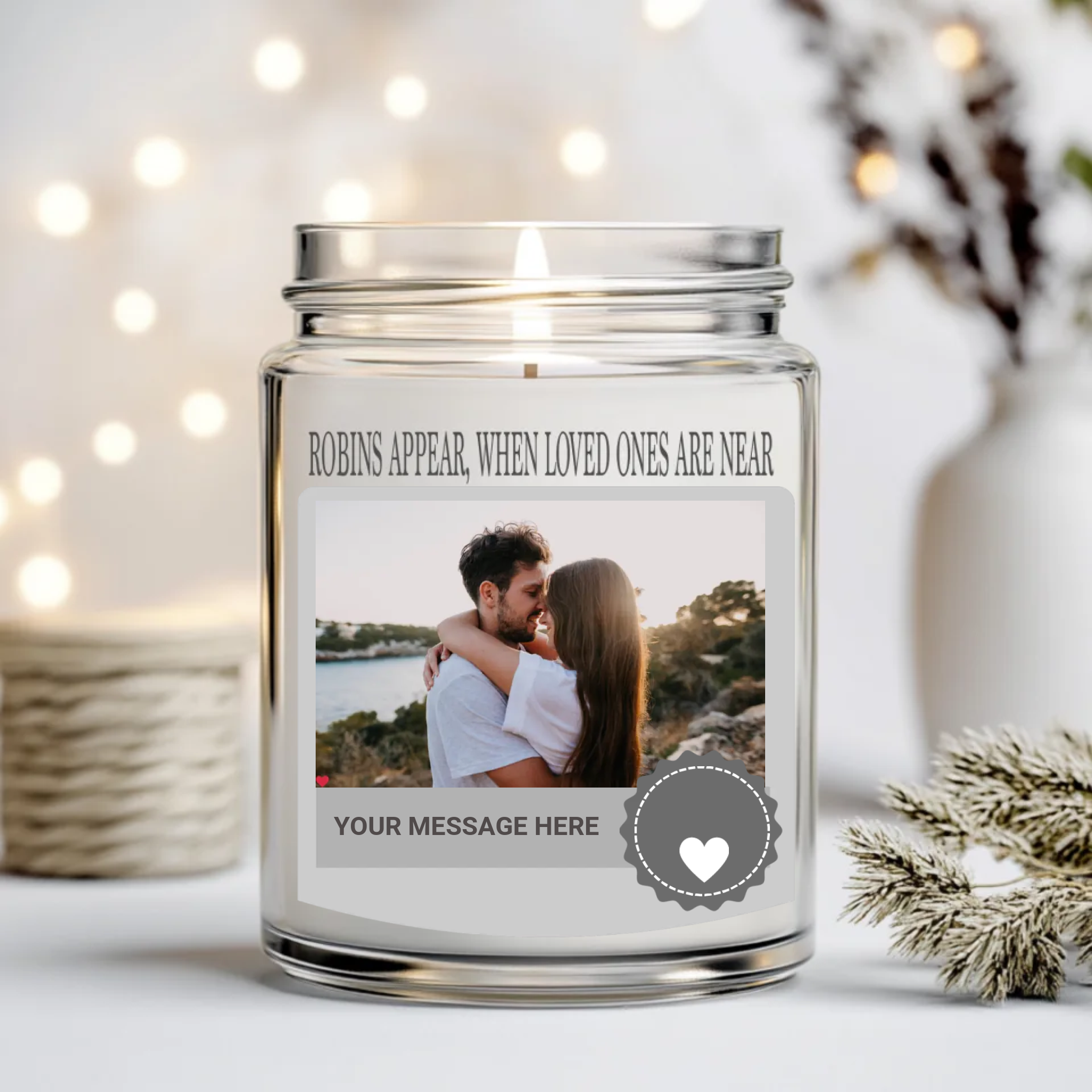 Robins Appear Candle Label