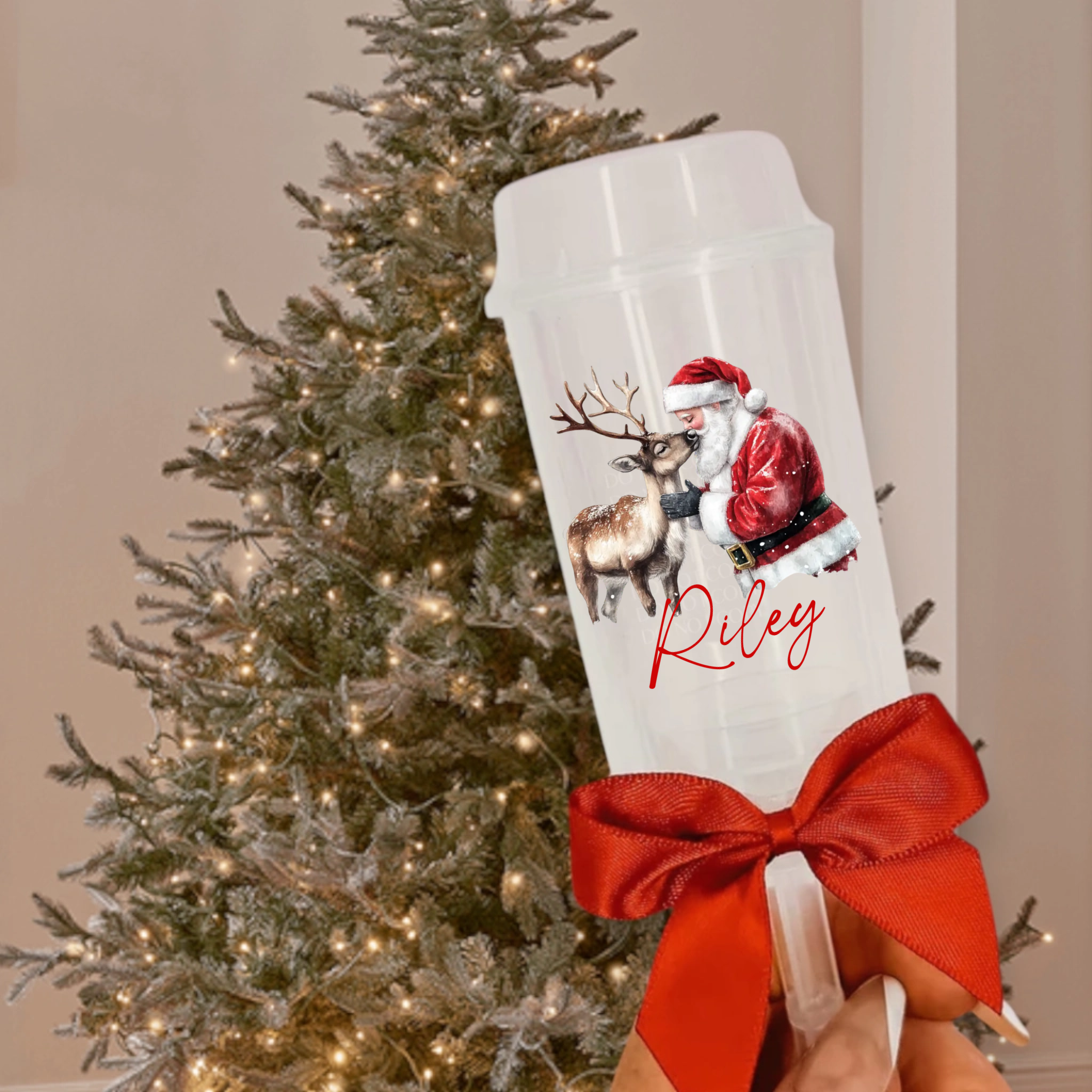 UVDTF  - Santa & Reindeer Snow Popper Decal