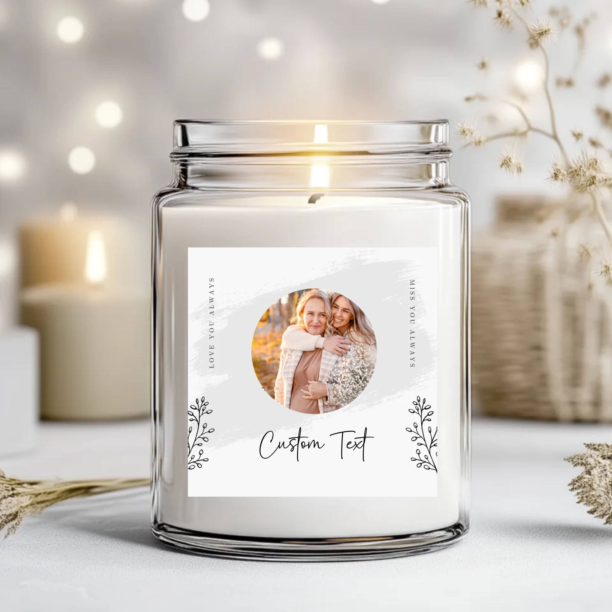Love & Miss You Always - Candle Label
