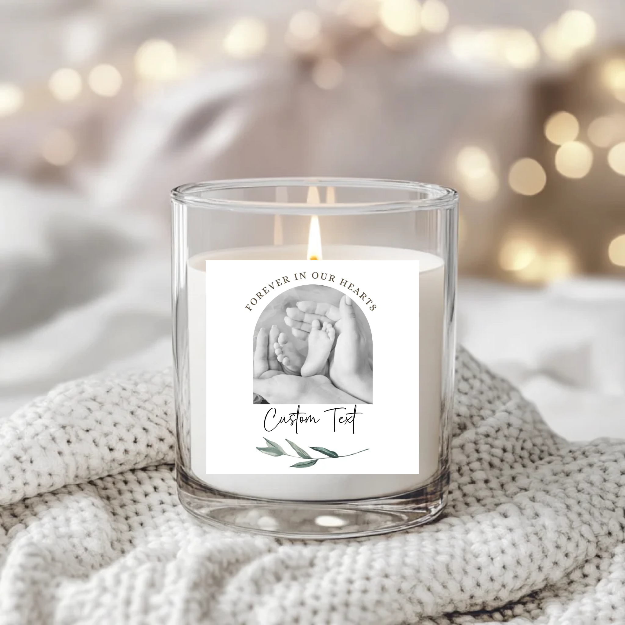 Forever In Our Hearts Arch - Candle Label
