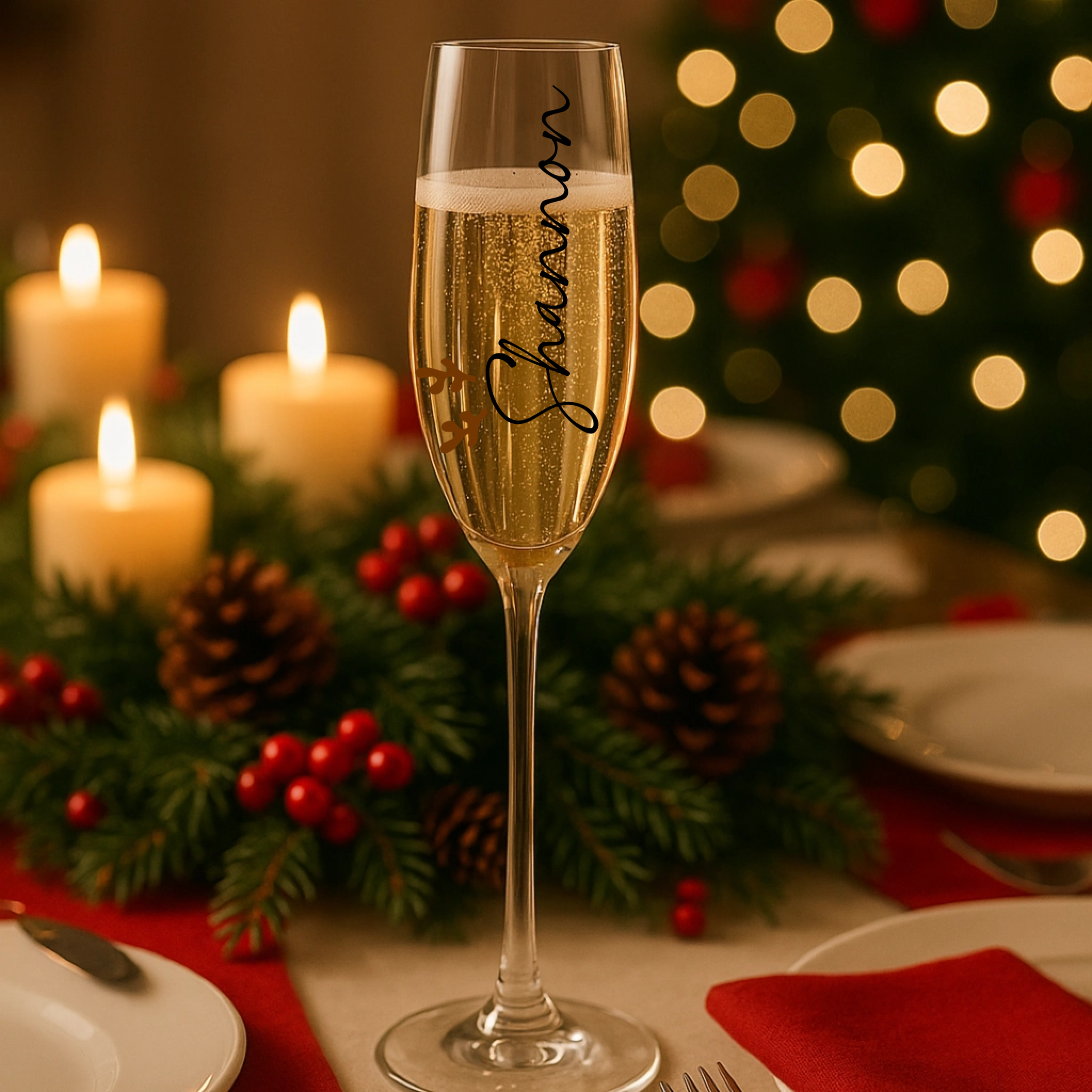 UVDTF  - Reindeer Glass Name Decal