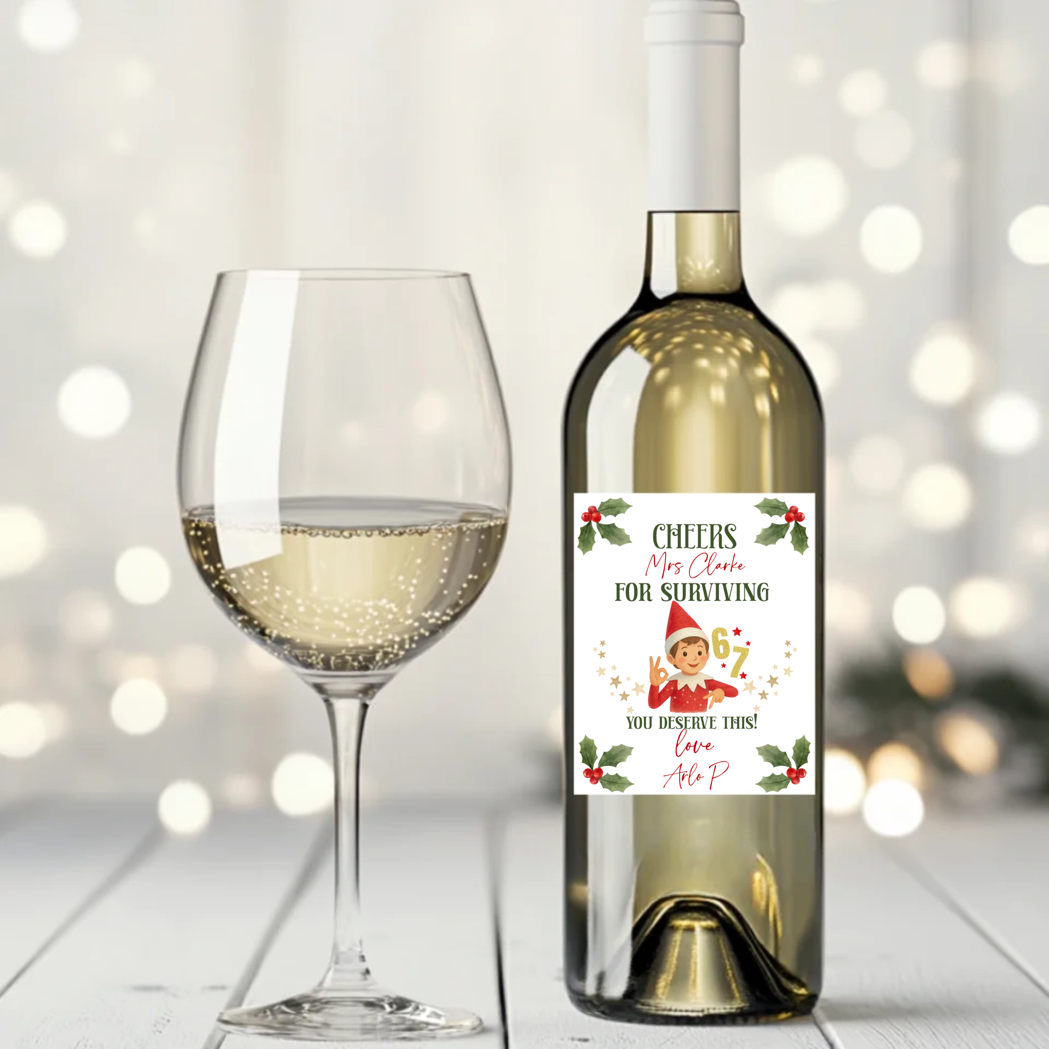 Surviving 67 Elf Wine Label