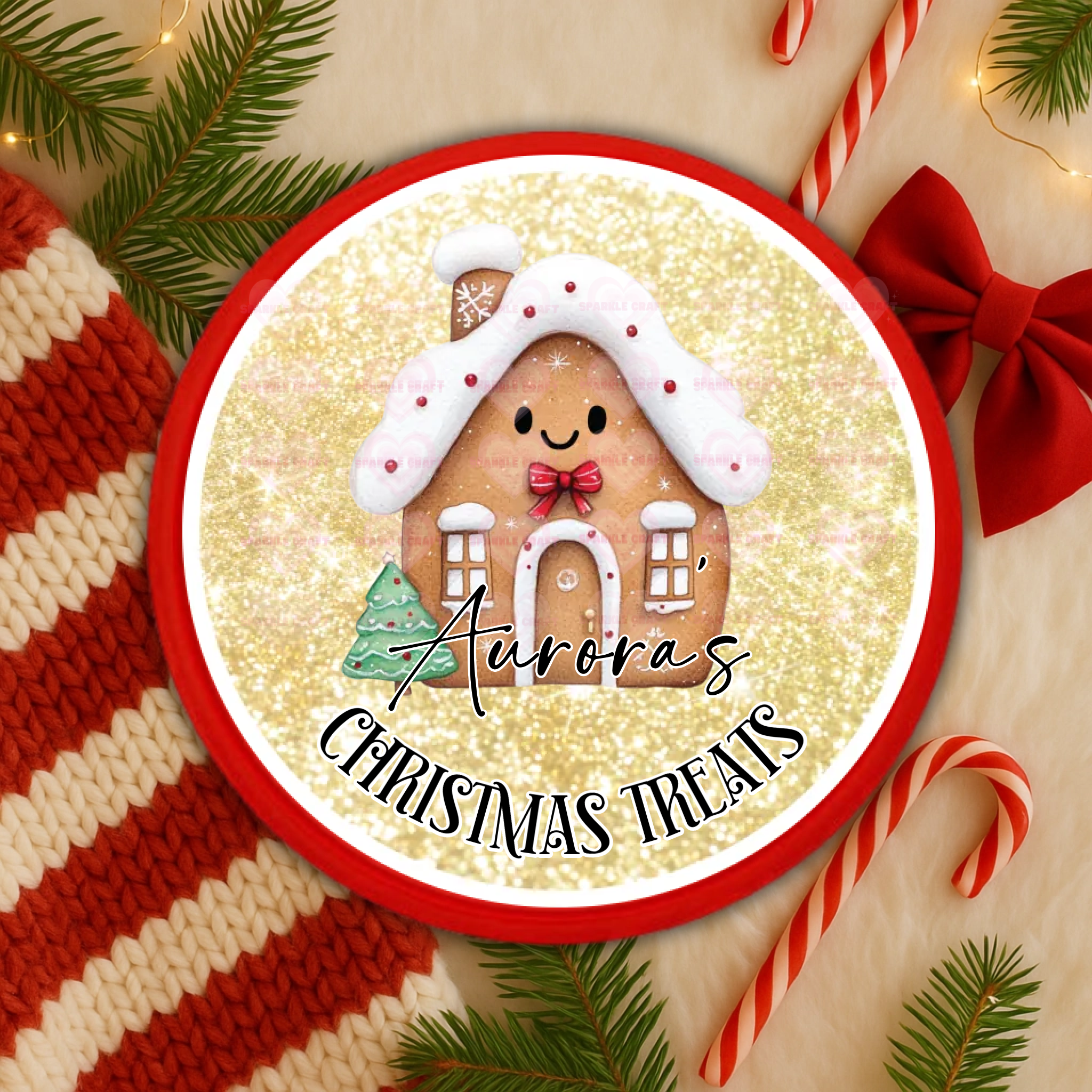 Chocolate Tub Decal - Cute Christmas