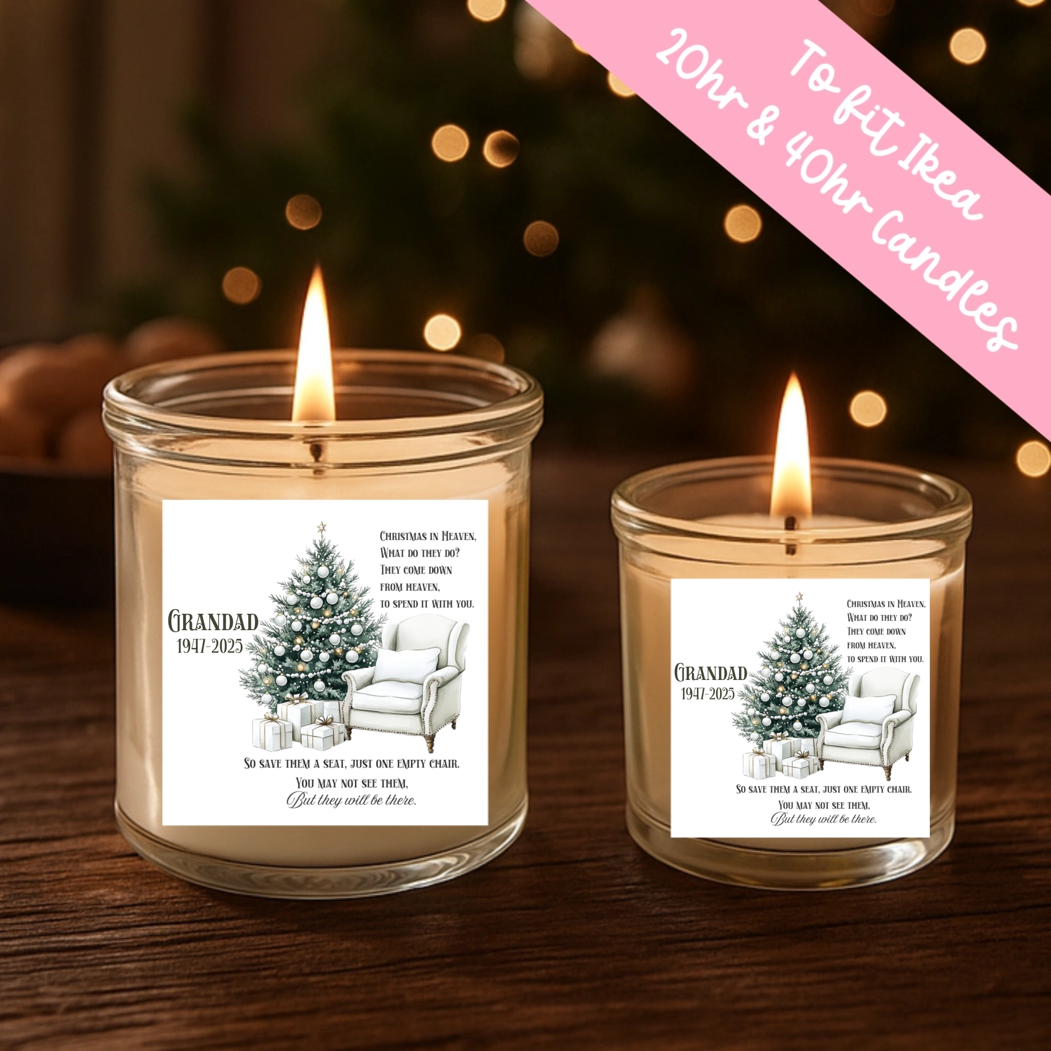 Save them a Seat White - Candle Label