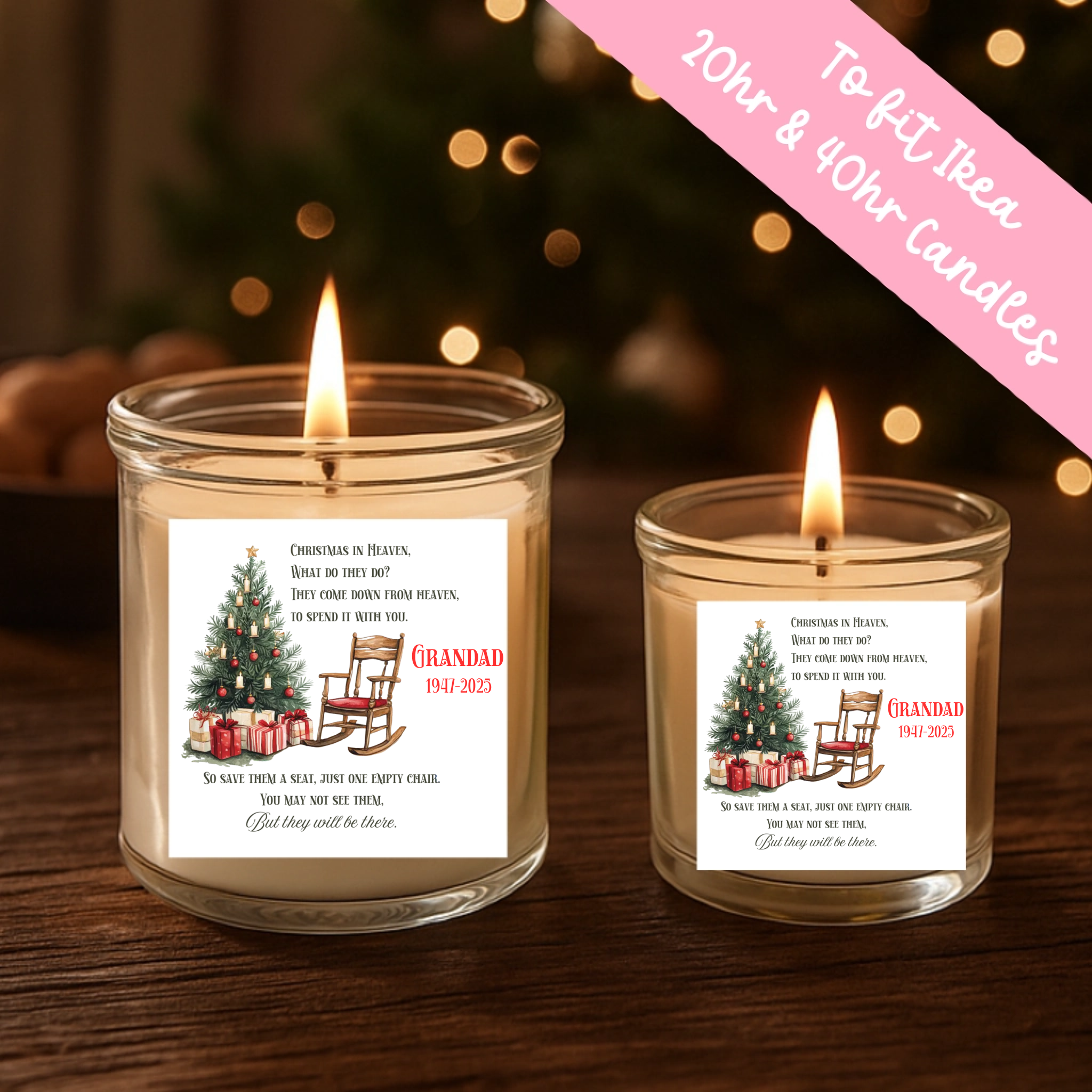 Save them a Seat - Candle Label