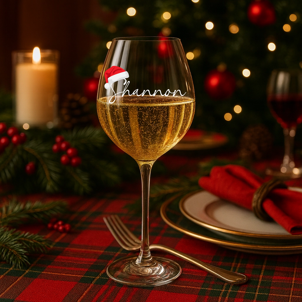 UVDTF  - Santa Wine Glass Name Decal