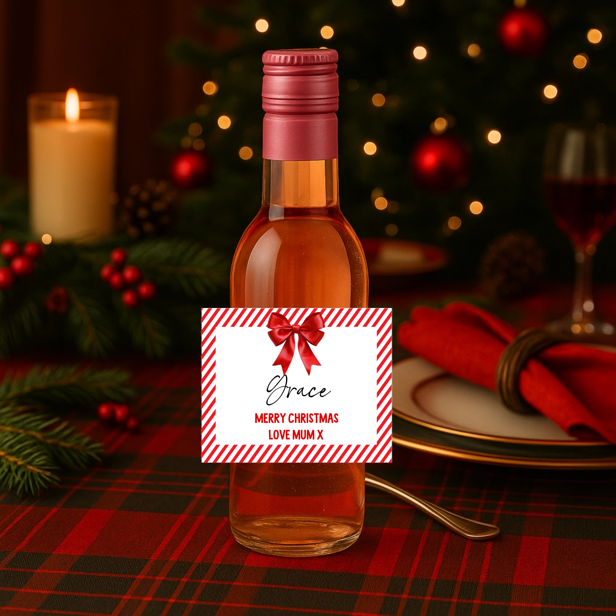Christmas 187ml Wine Label