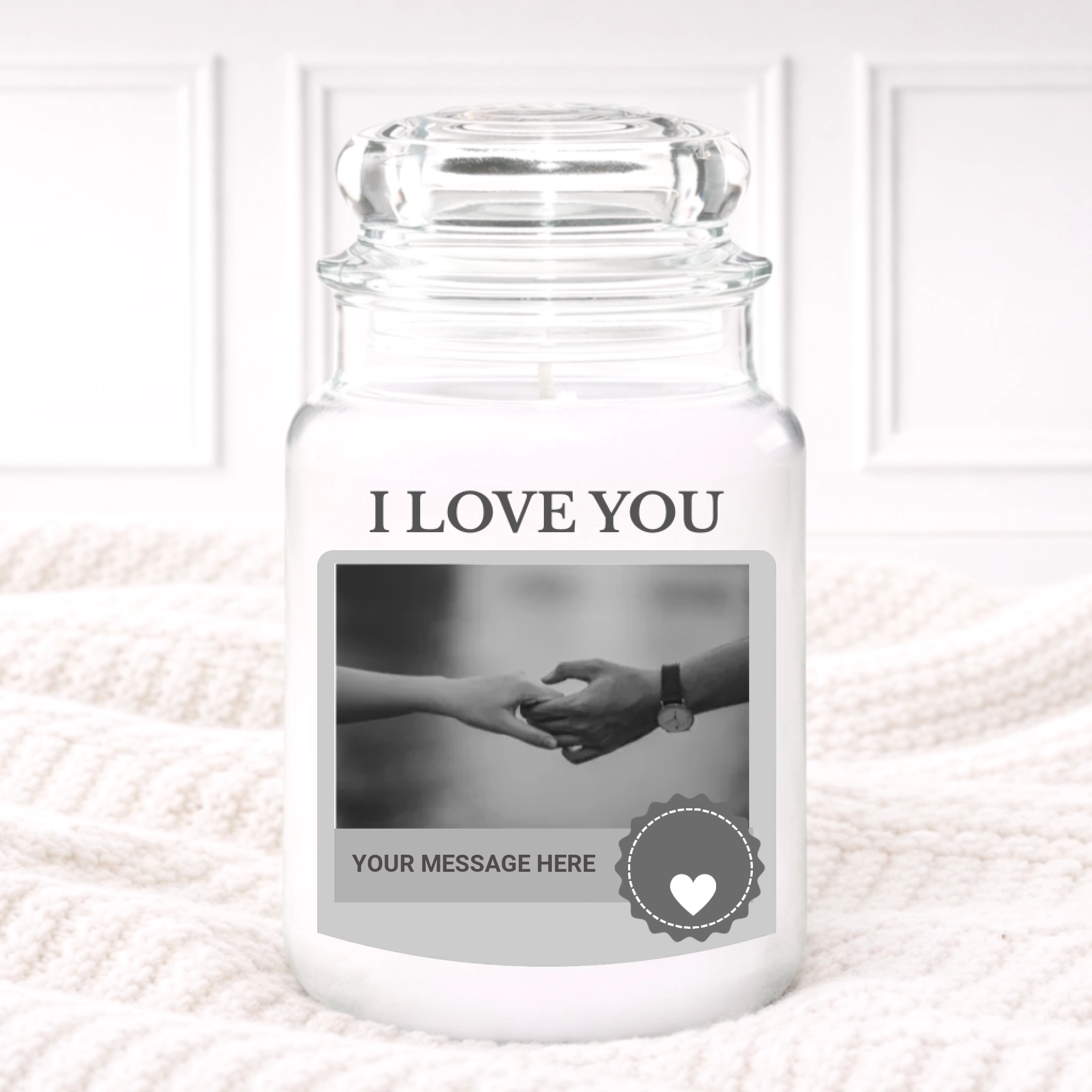 I Love You Candle Label