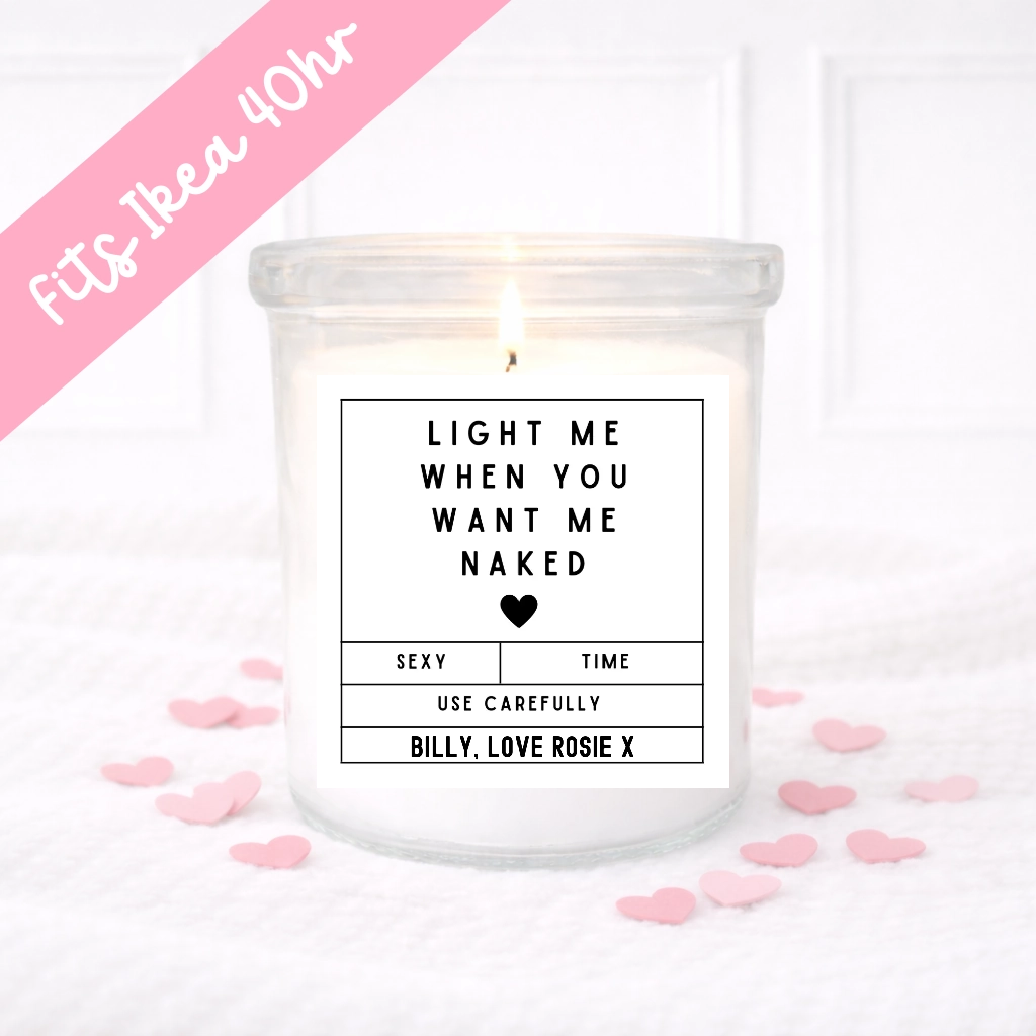 Light Me When You Want me Naked  - Candle Label