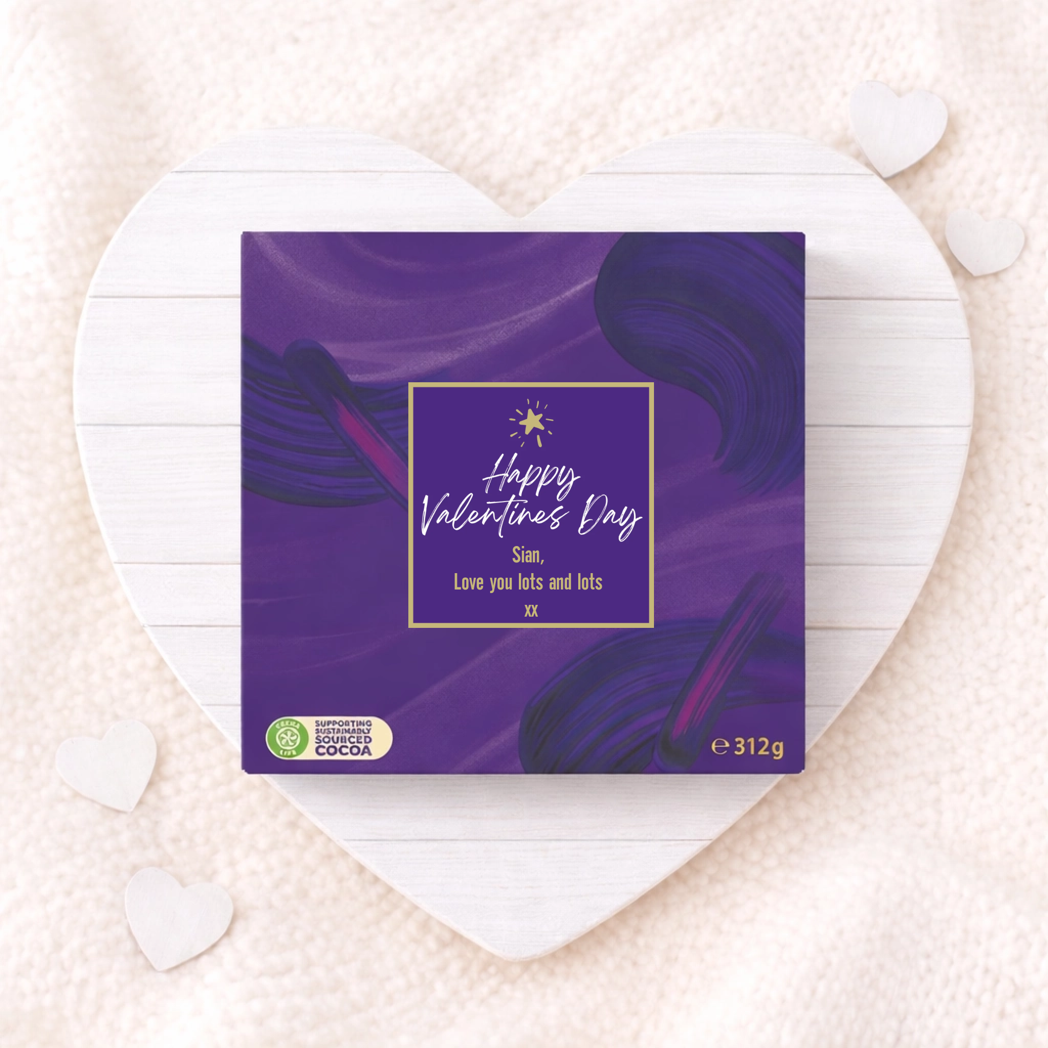 Purple Chocolate Label - Valentines
