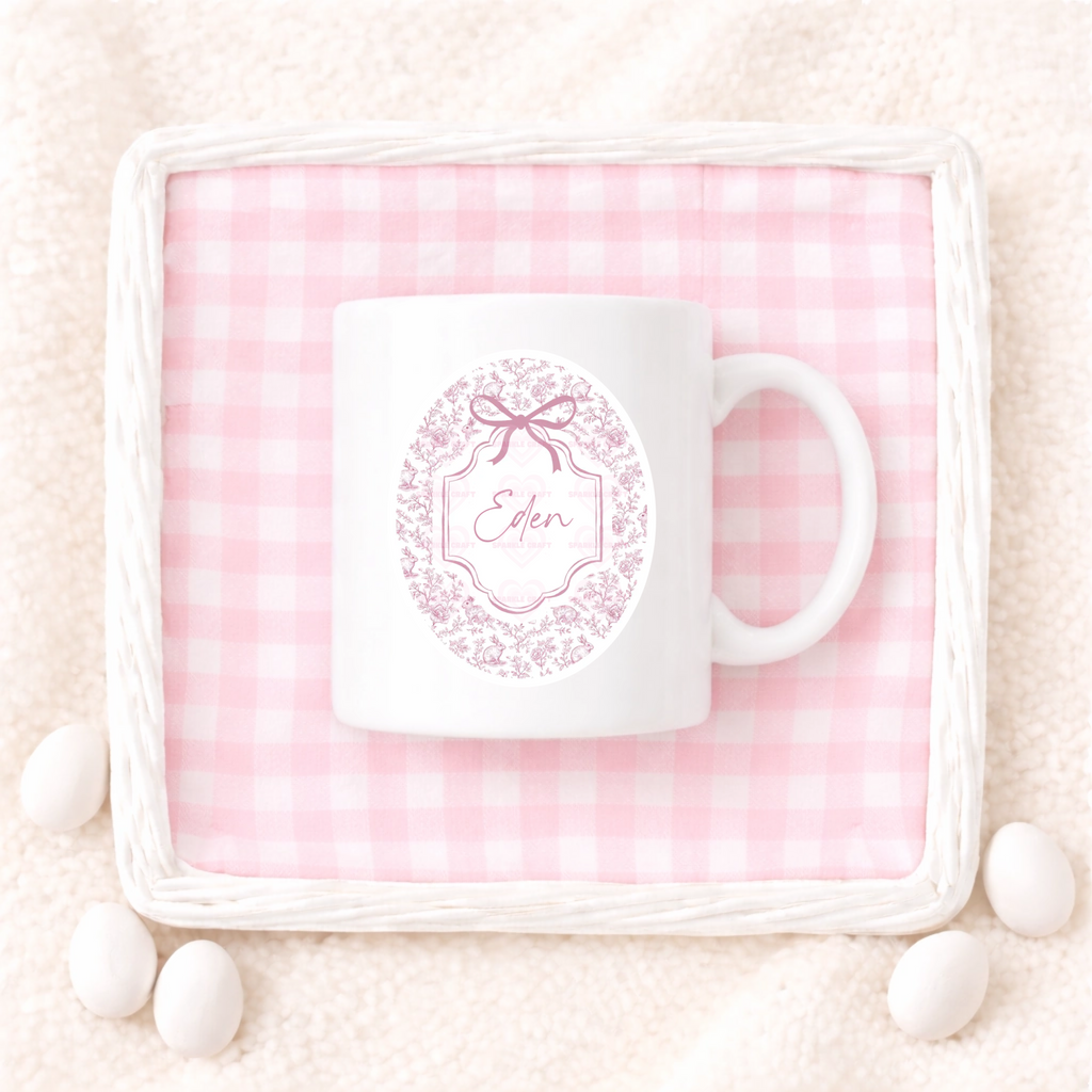 UVDTF -  Vintage Easter Pattern Egg Pink