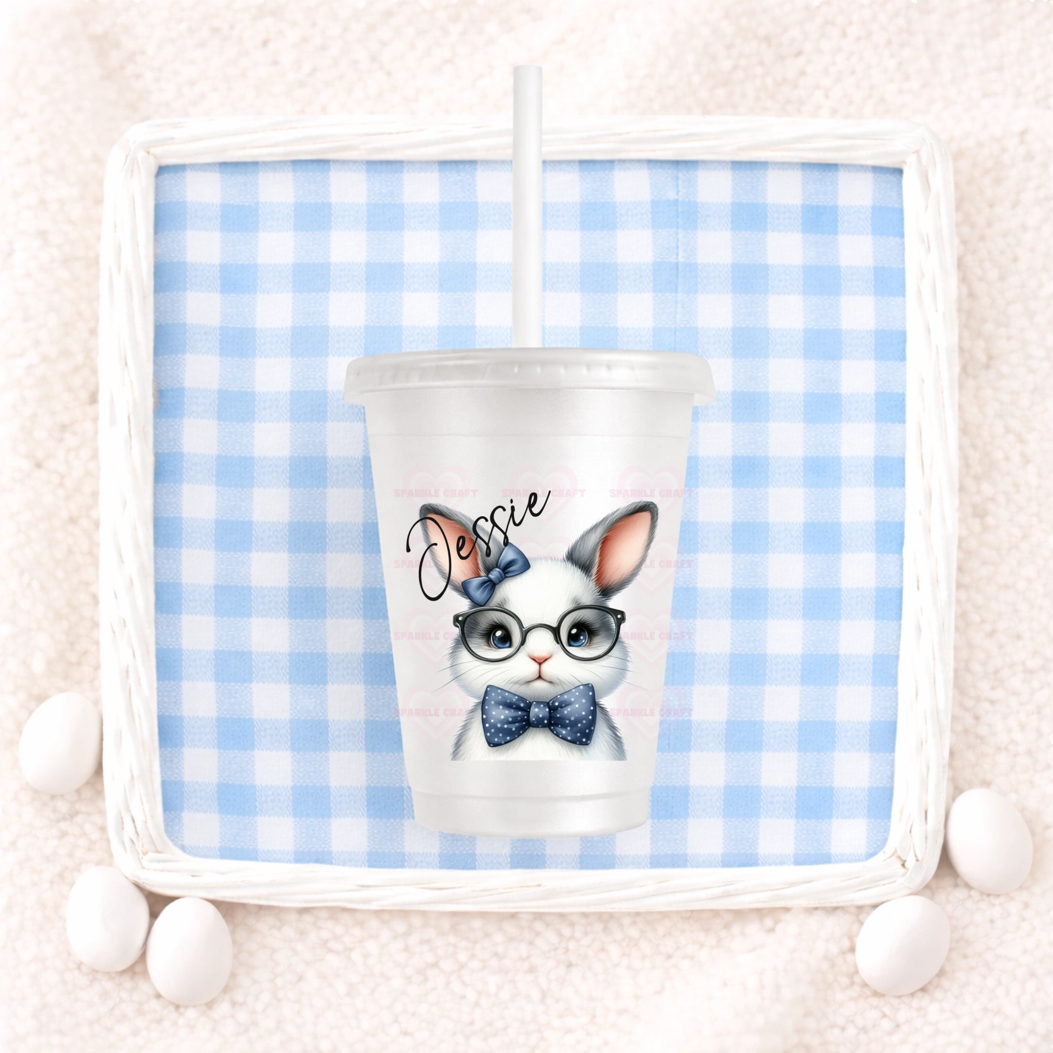 UVDTF - Blue Bunny with Glasses Decal