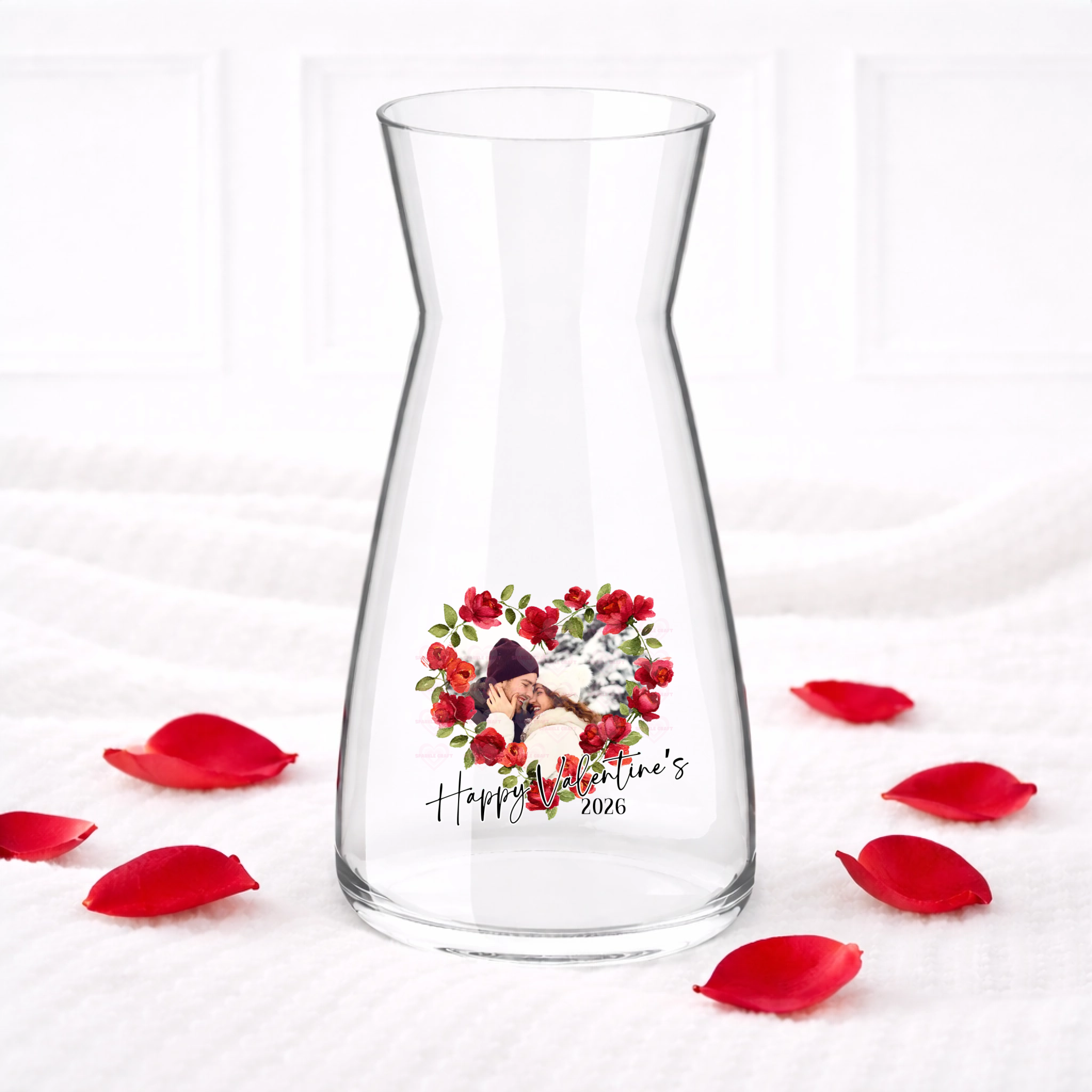 UVDTF  - Happy Valentine's Roses Vase Decal