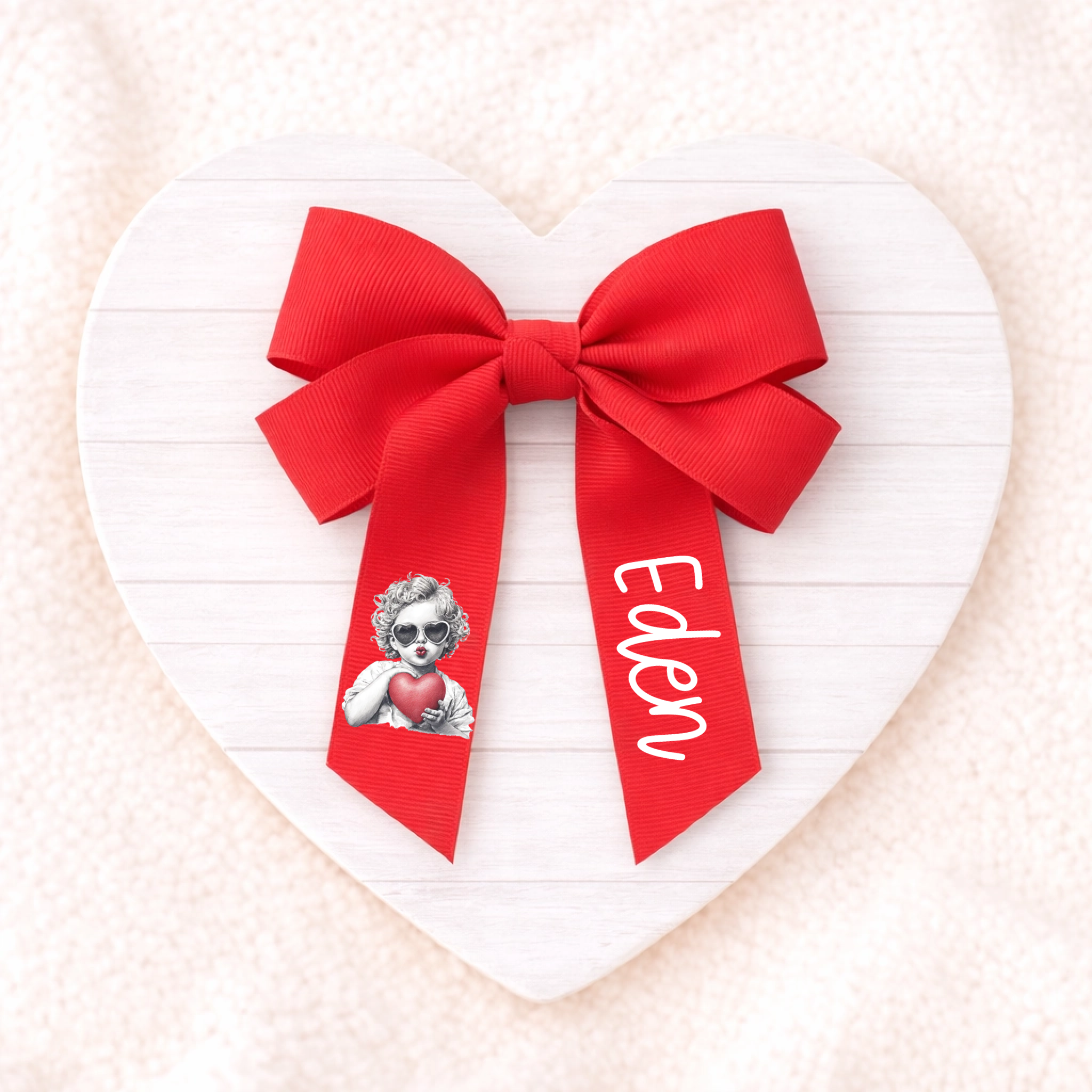DTF -  Angel Valentines Hair Bow Decal