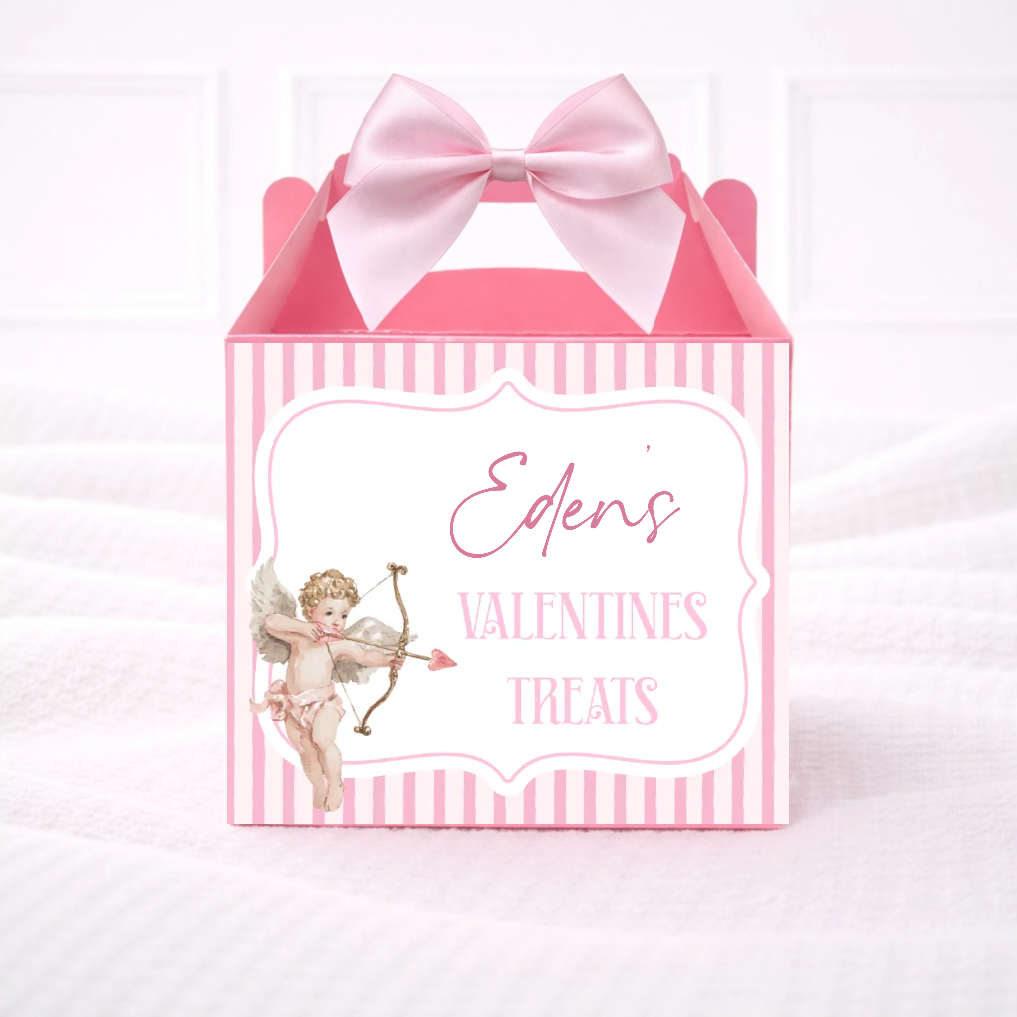 Valentines Cupid - Pink Party Box Decal