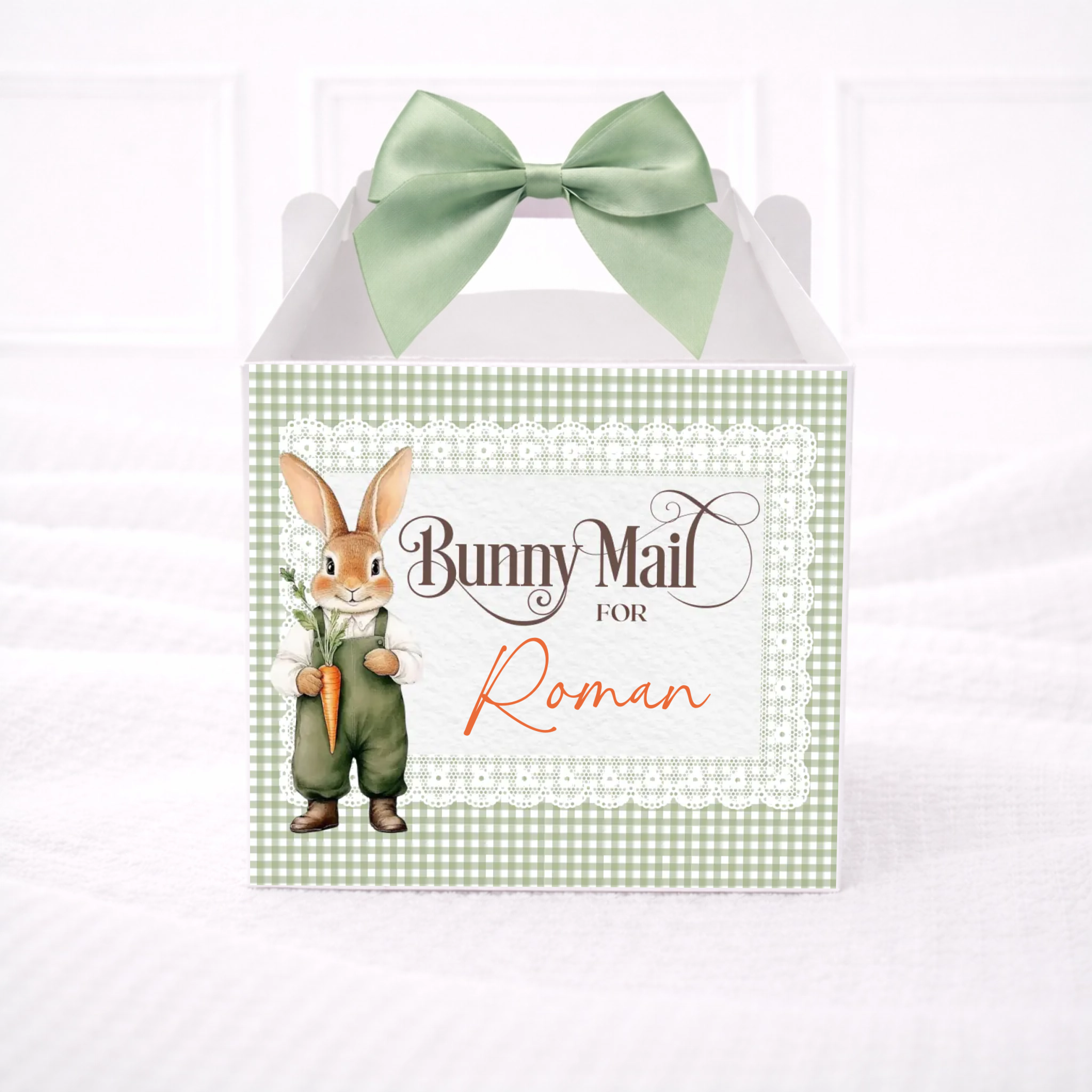 Farmer Bunny Easter - Party Box Decal