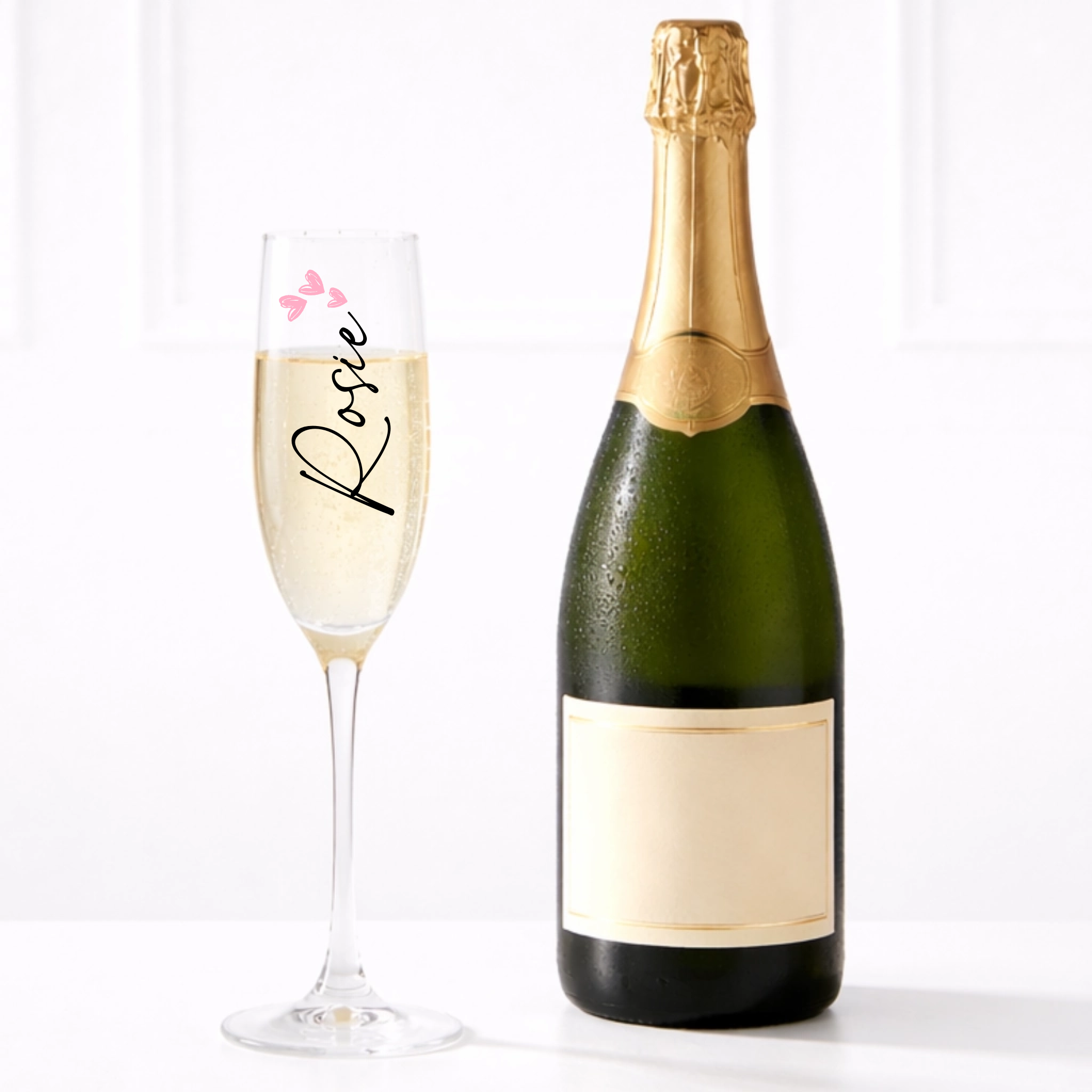 UVDTF  - Heart Glass Name Decal