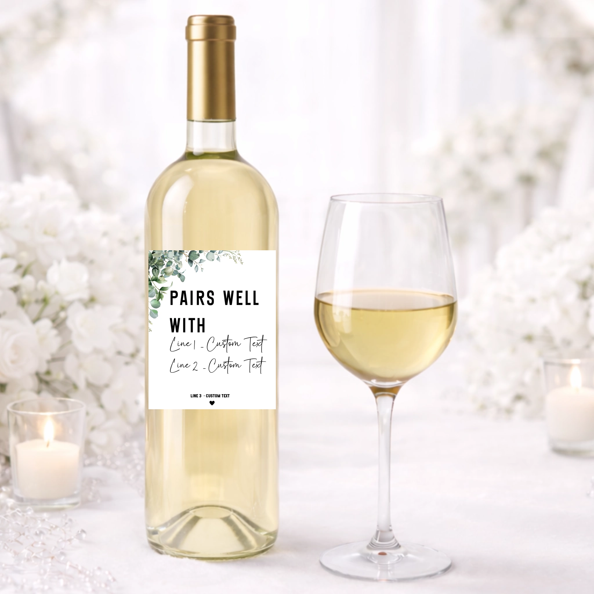 Eucalyptus  Corner Pairs With Wine Label