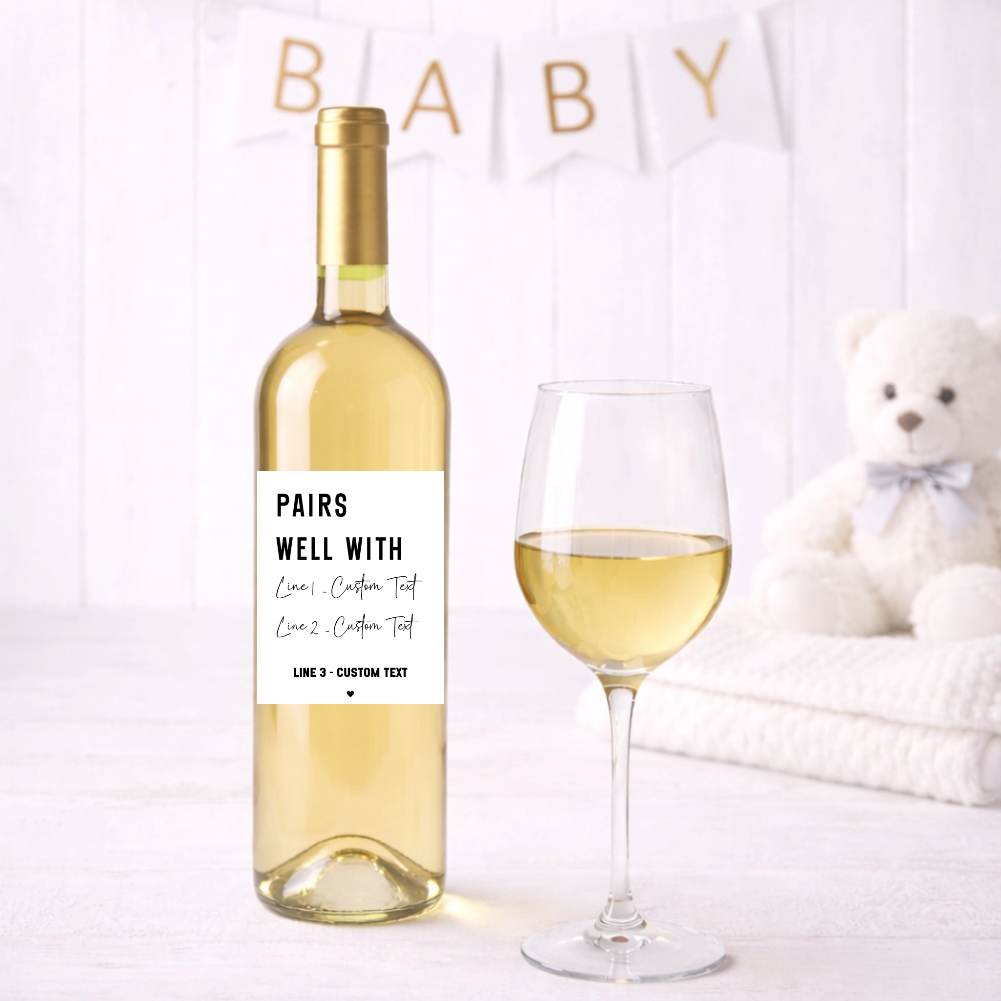 Pairs Well With Wine Label