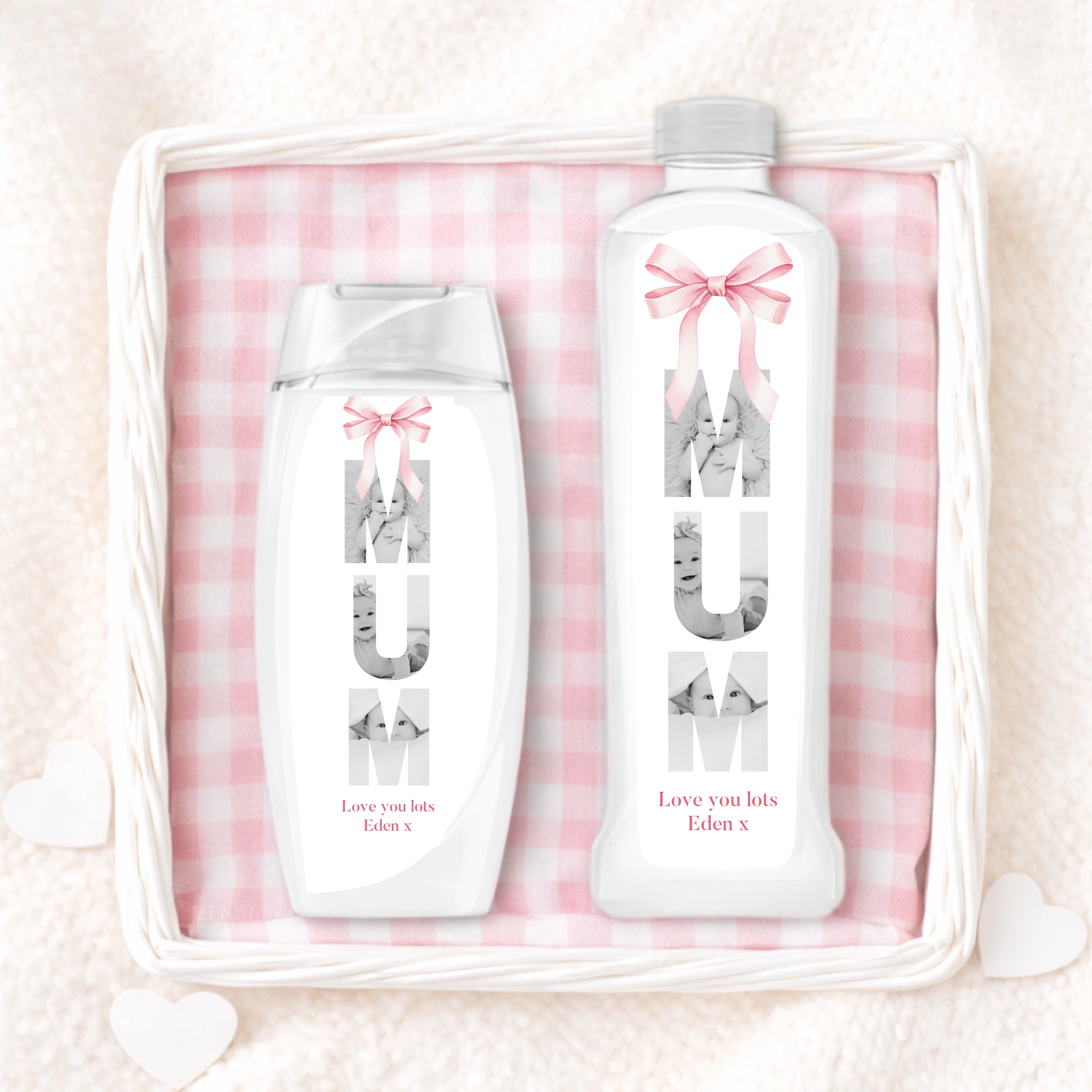 Shower Gel & Bubble Bath Label Set - Mum Photo Upload