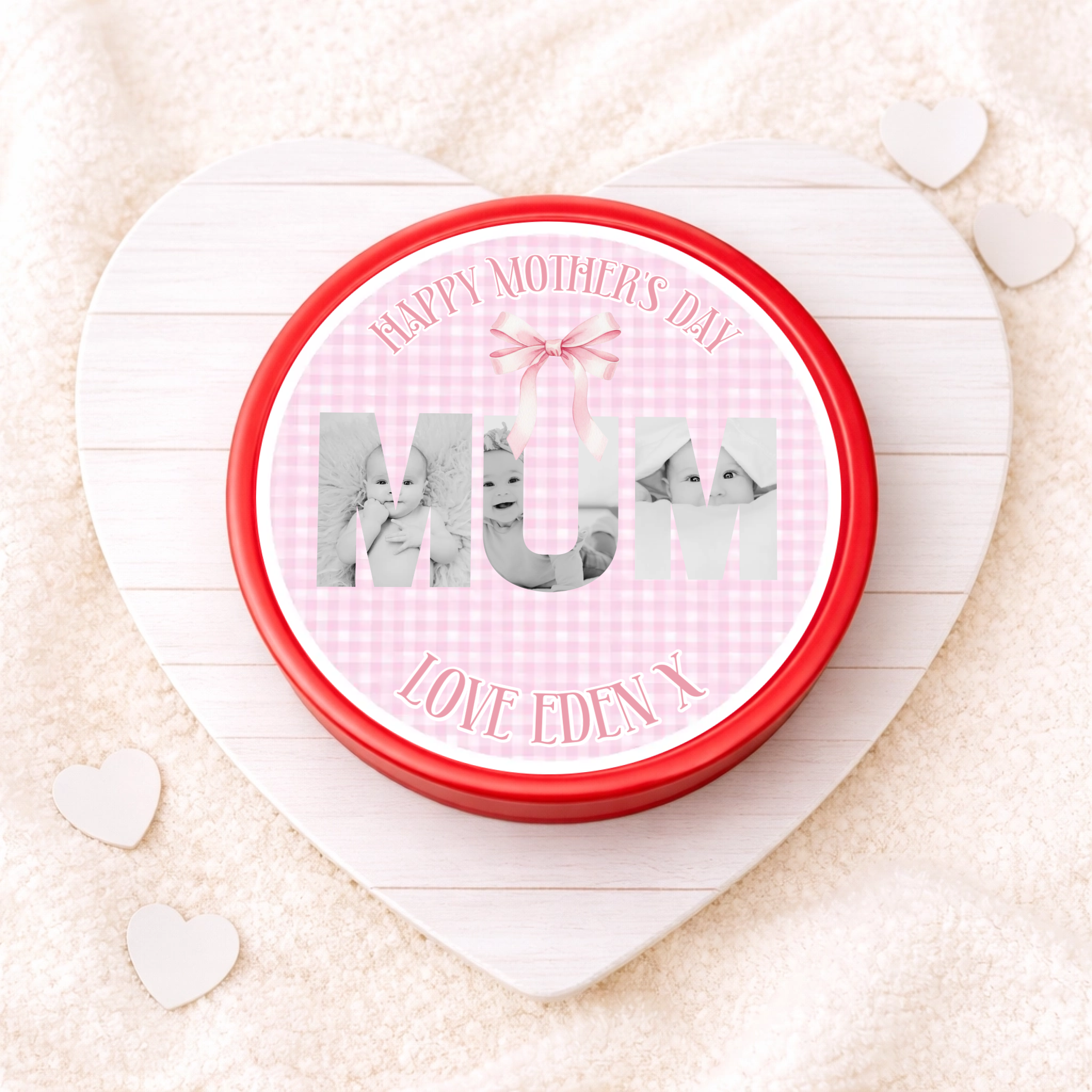 Mum Photo Upload Chocolate Tub Decal