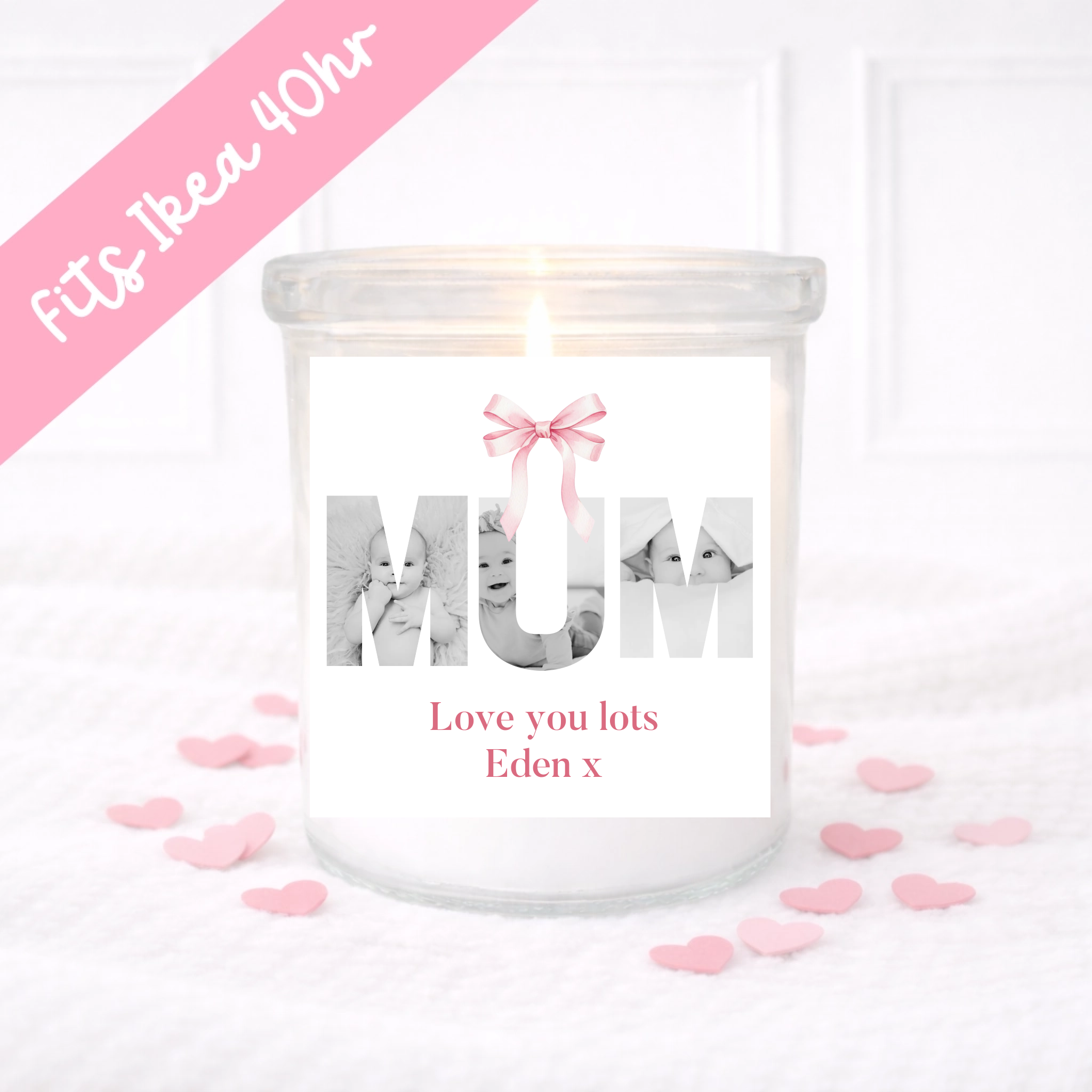 Mum Photo Upload  - Candle Label