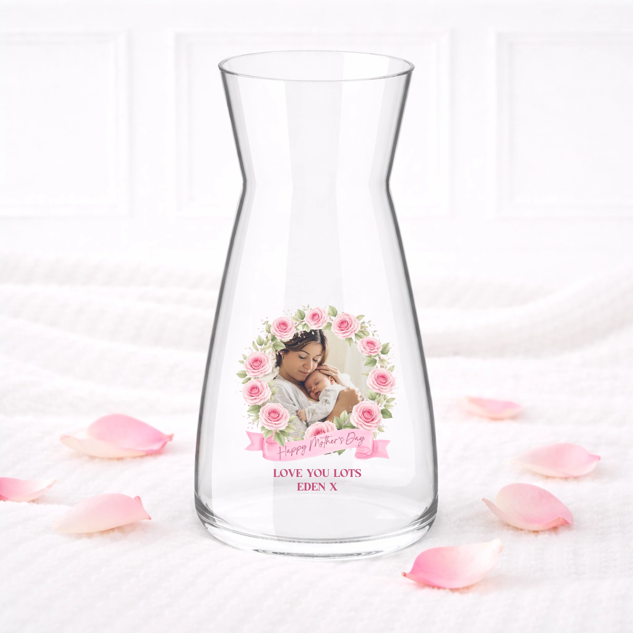UVDTF  - Pink Roses Photo Upload Vase Decal