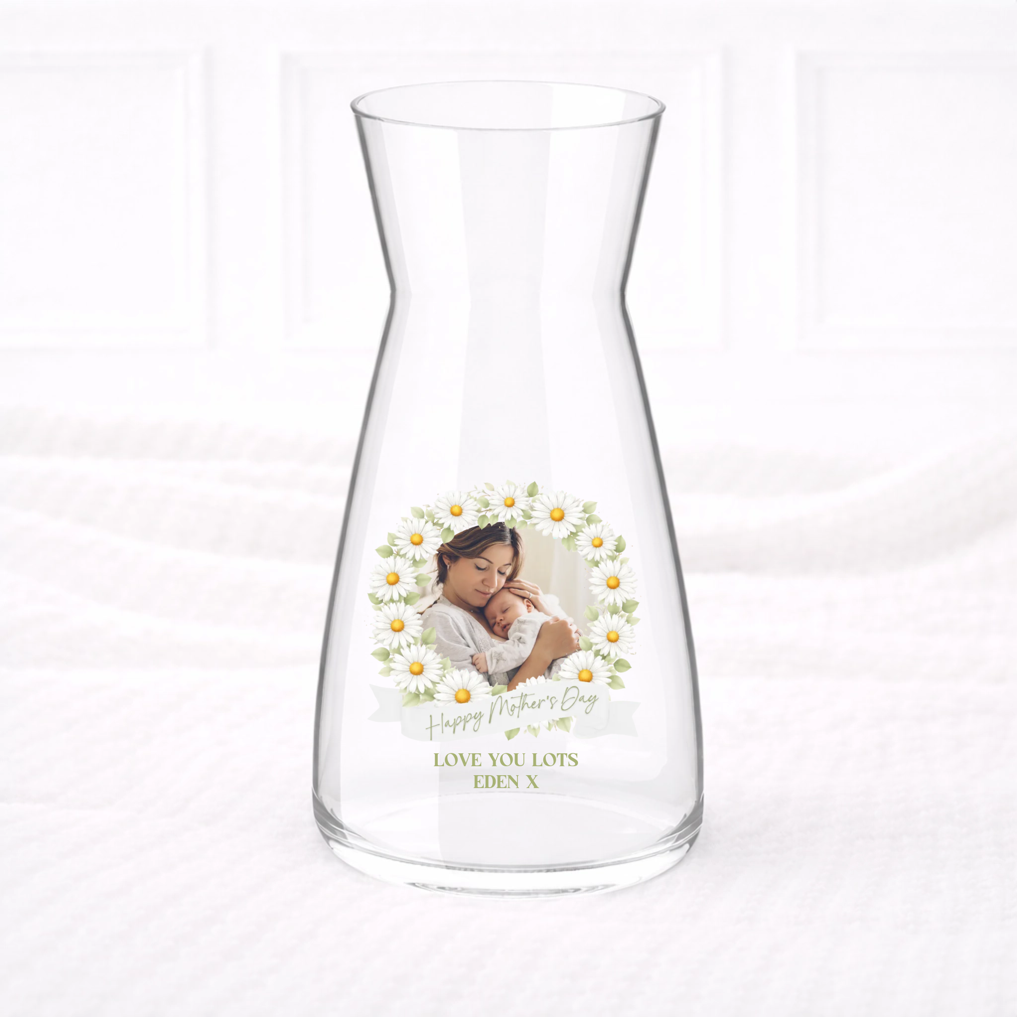UVDTF  - Daisies Photo Upload Vase Decal