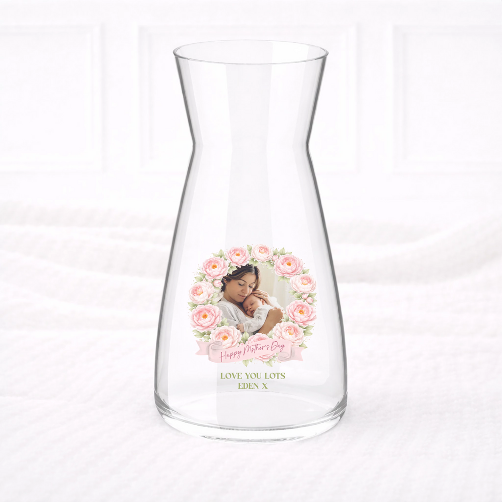 UVDTF  - Peonies Photo Upload Vase Decal