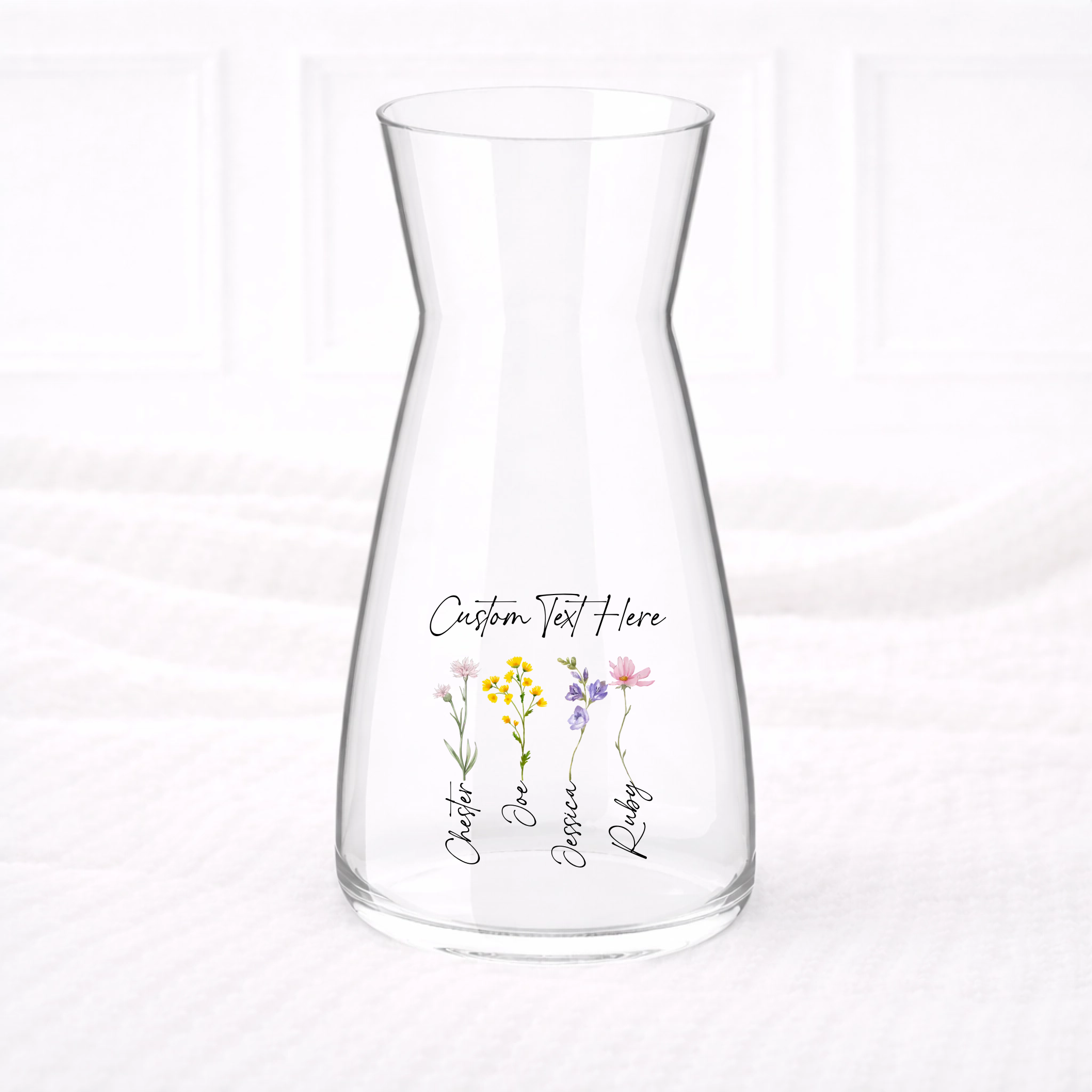 UVDTF  - Flower Names Vase Decal