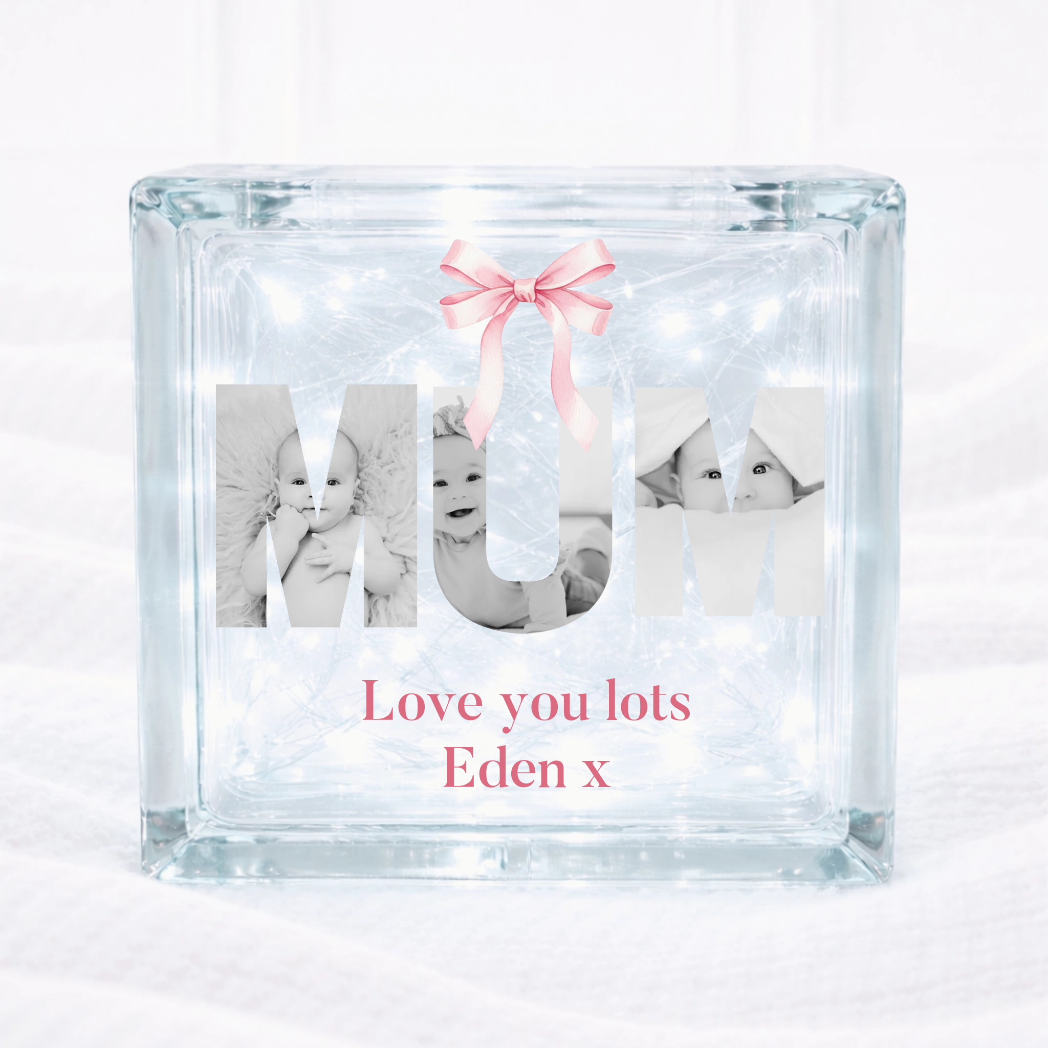 UVDTF  - Mum Photo Upload Glass Block Decal