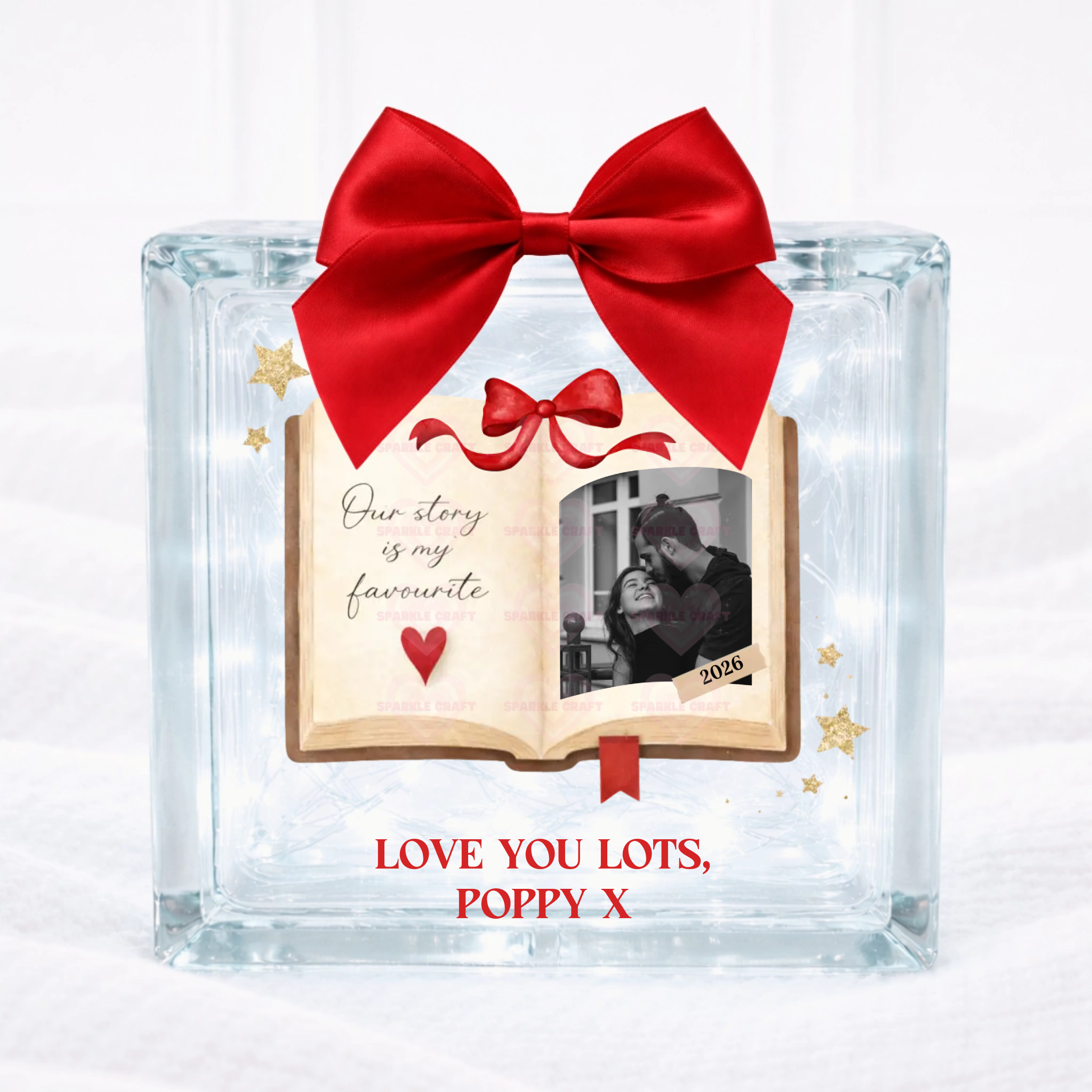 UVDTF  - Our Story is My Favourite Glass Block Decal